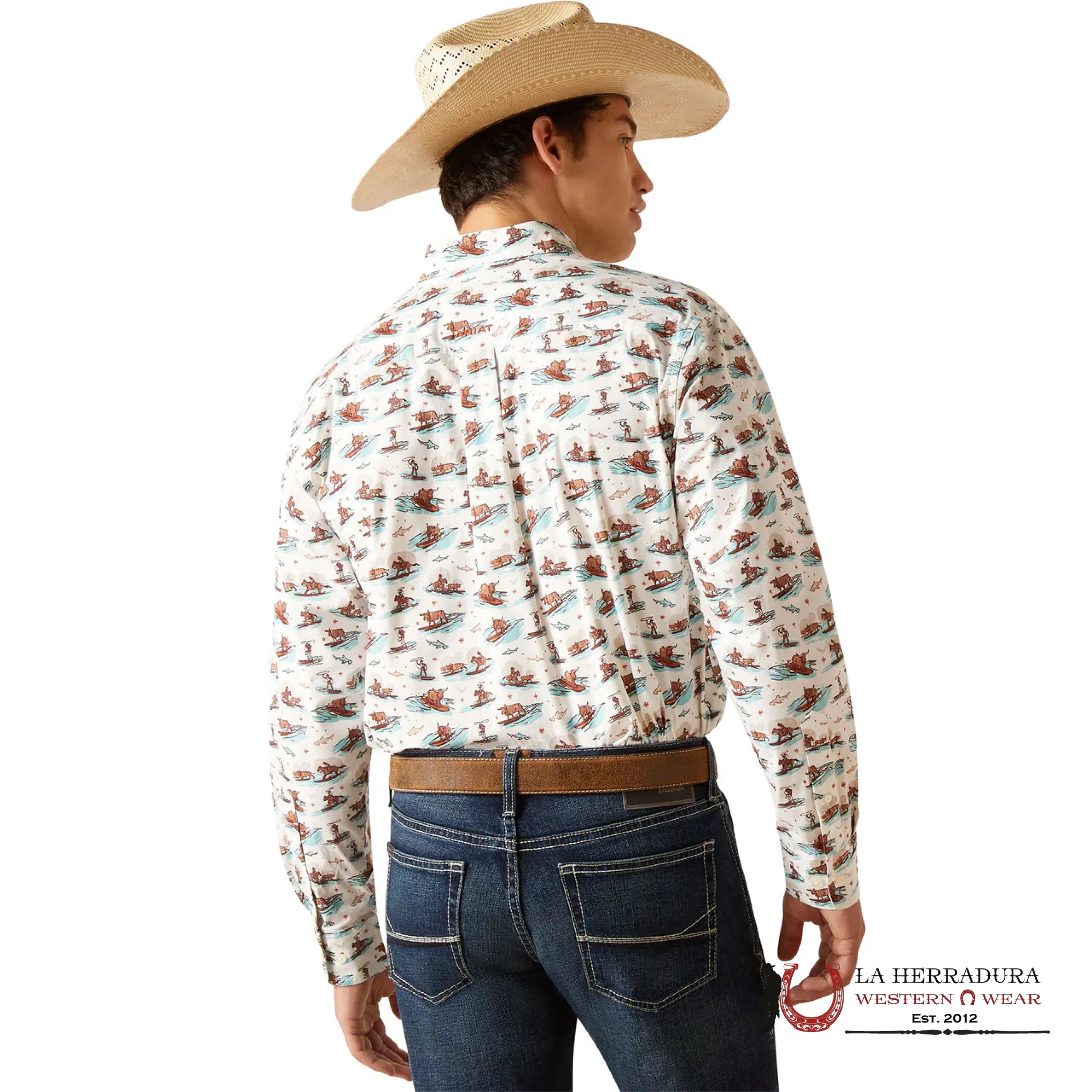 Ariat Mens Horse Stretch Classic Long Sleeve Shirt 10044019 ROPA HOMBRES