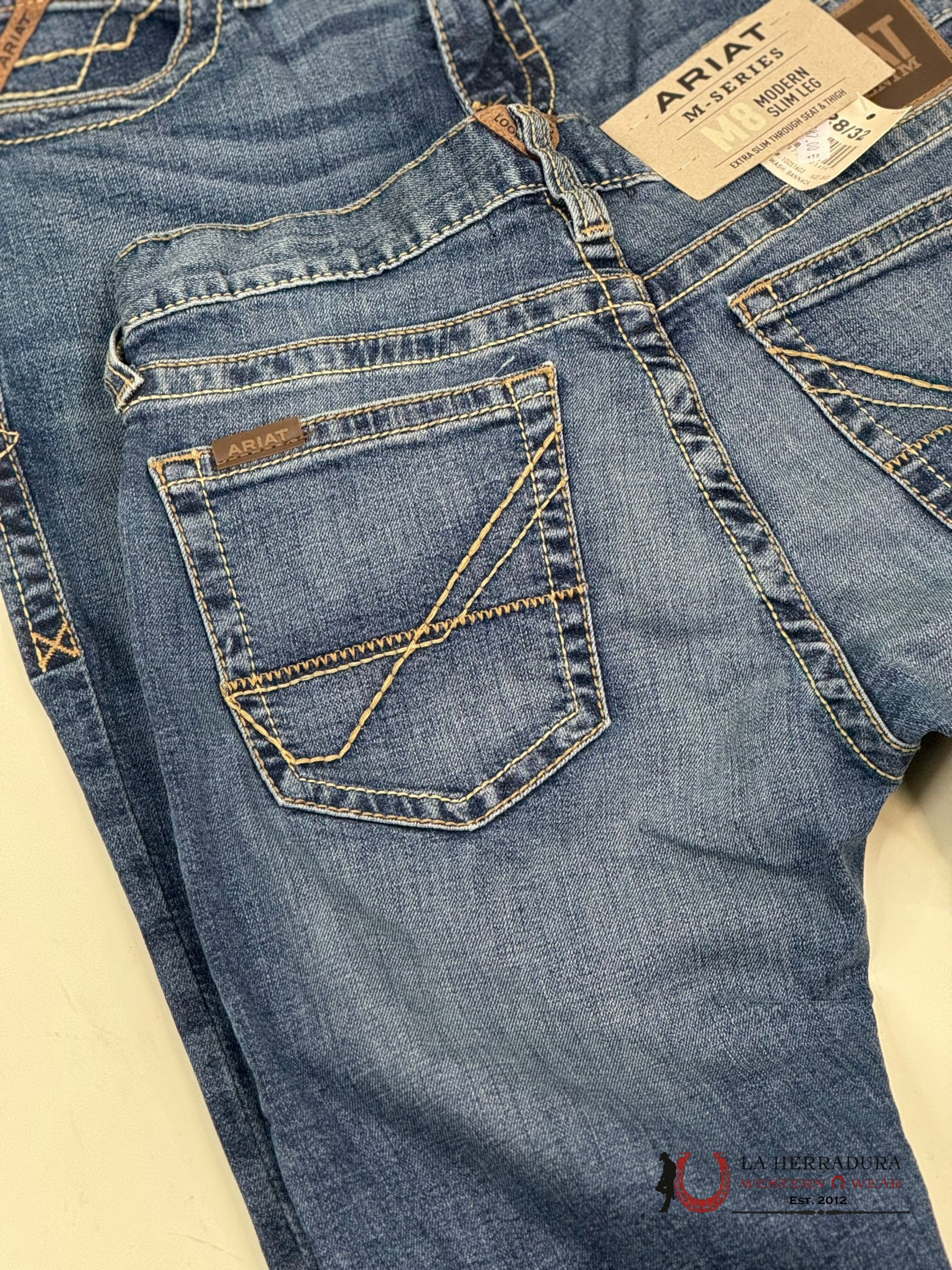 Ariat Mens Jean Bannack M8 Modern Fit Slim Leg Jeans