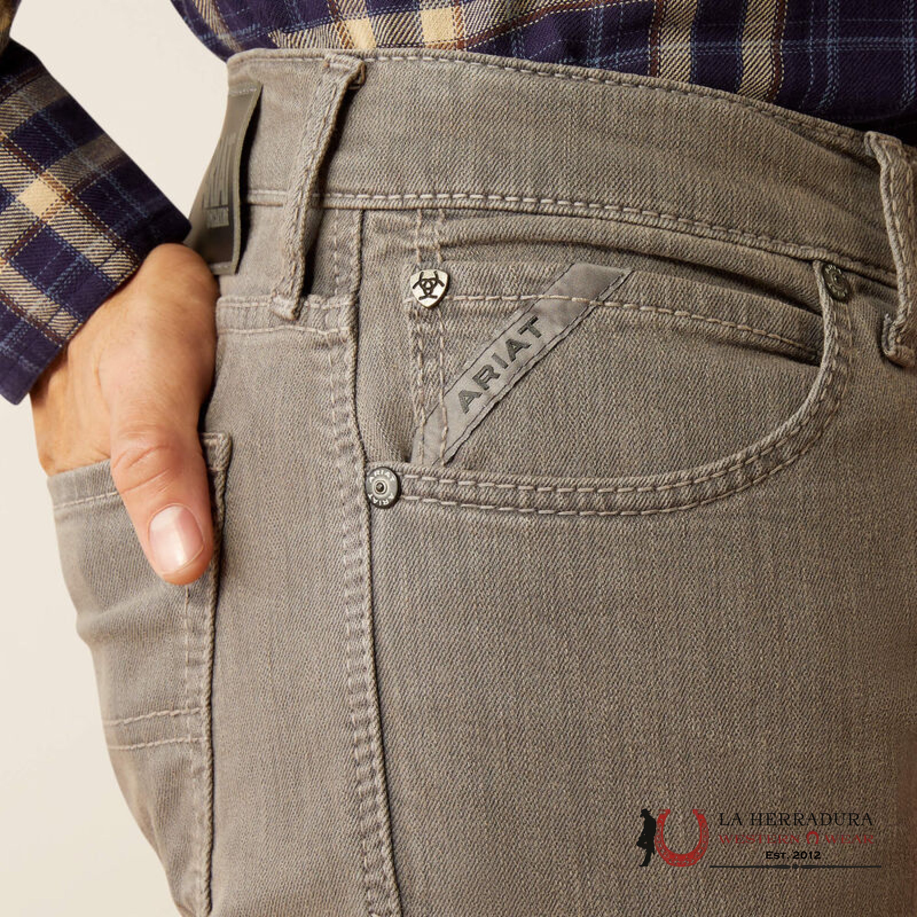 ARIAT MENS JEAN FOSSIL M7 SLIM FIT STRAIGHT LEG- 10054258 ARIAT JEANS