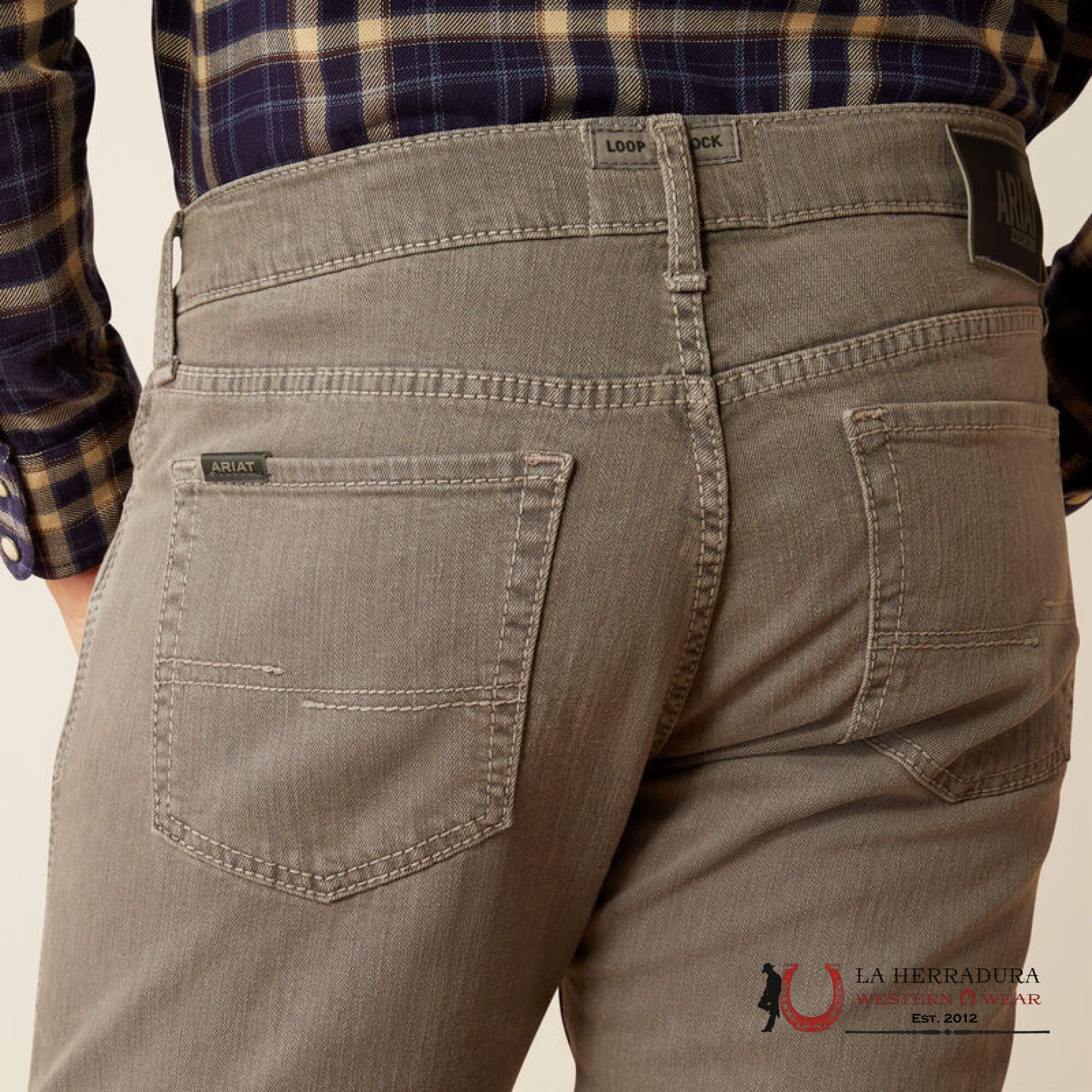 ARIAT MENS JEAN FOSSIL M7 SLIM FIT STRAIGHT LEG- 10054258 ARIAT JEANS