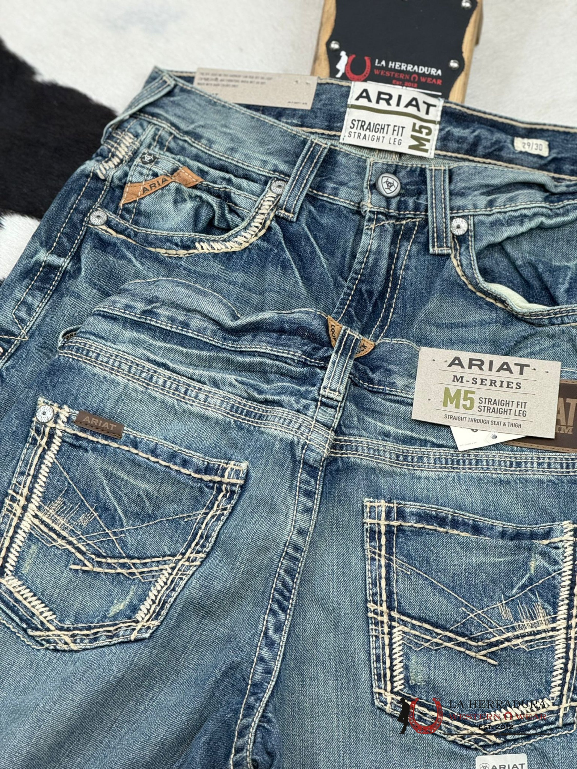 Ariat Mens Jean Gambler M5 Straight Fit Leg Jeans