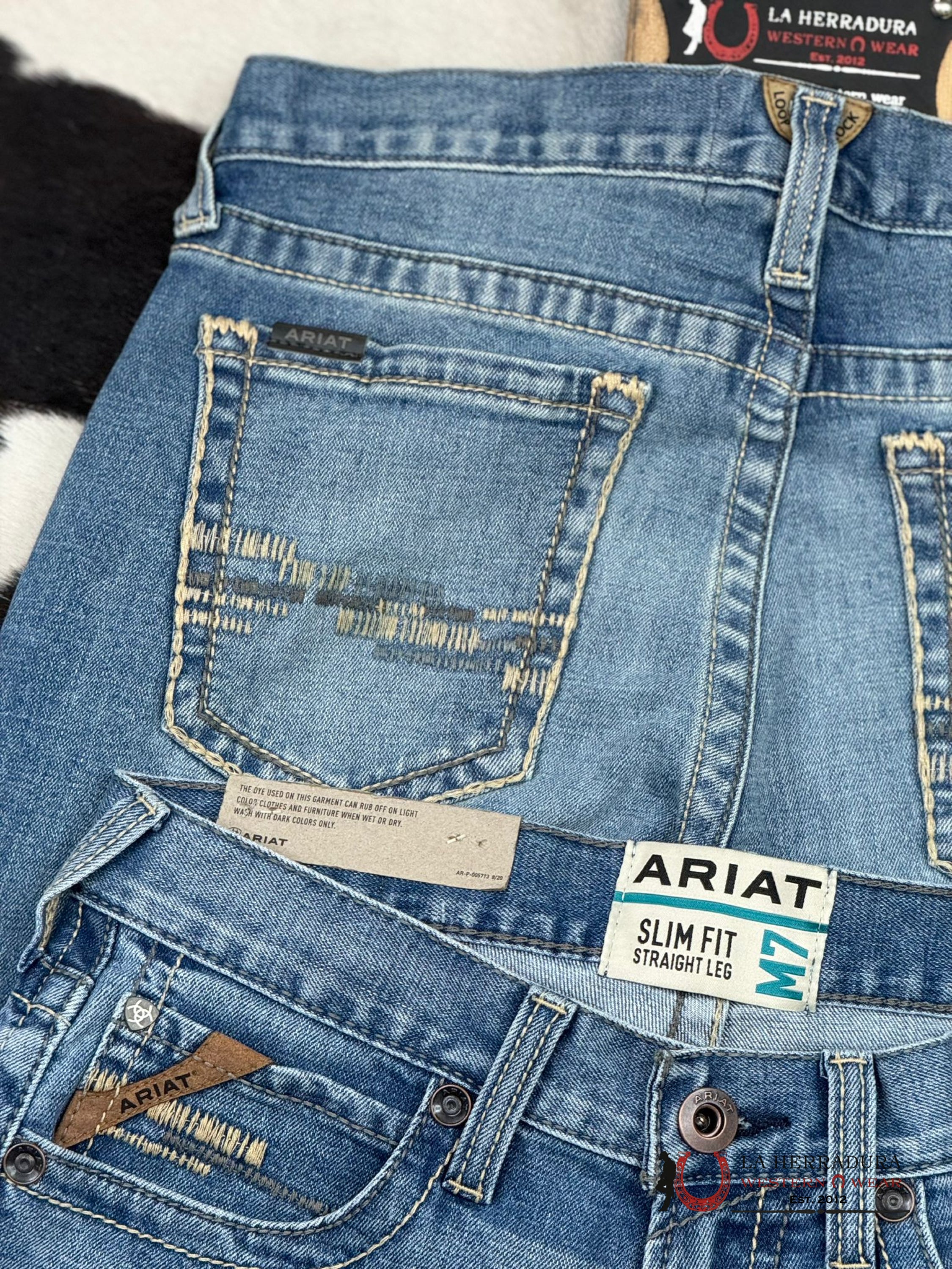 Ariat Mens Jean Hartwell M7 Slim Fit Straight Leg Jeans