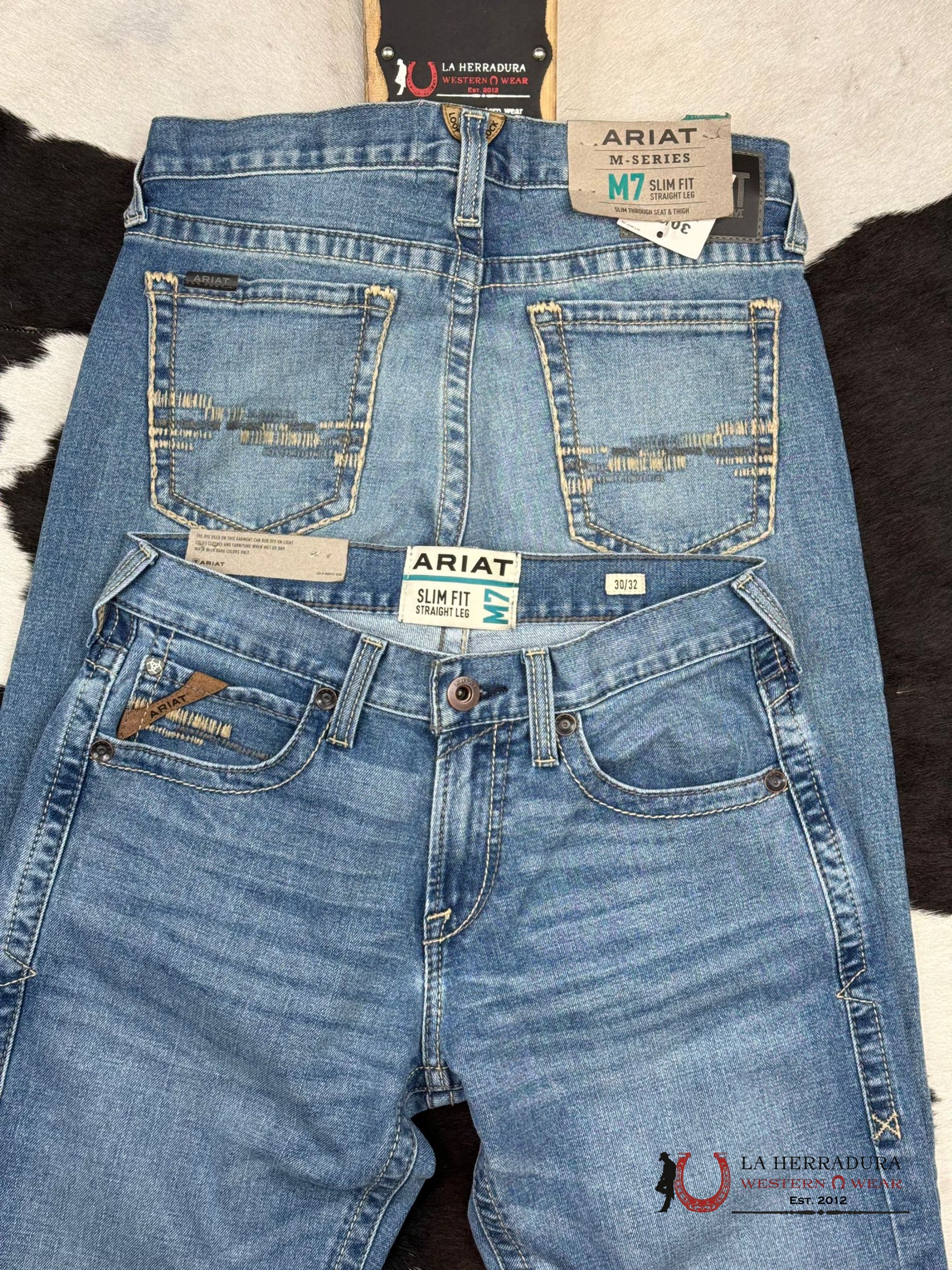 Ariat Mens Jean Hartwell M7 Slim Fit Straight Leg Jeans