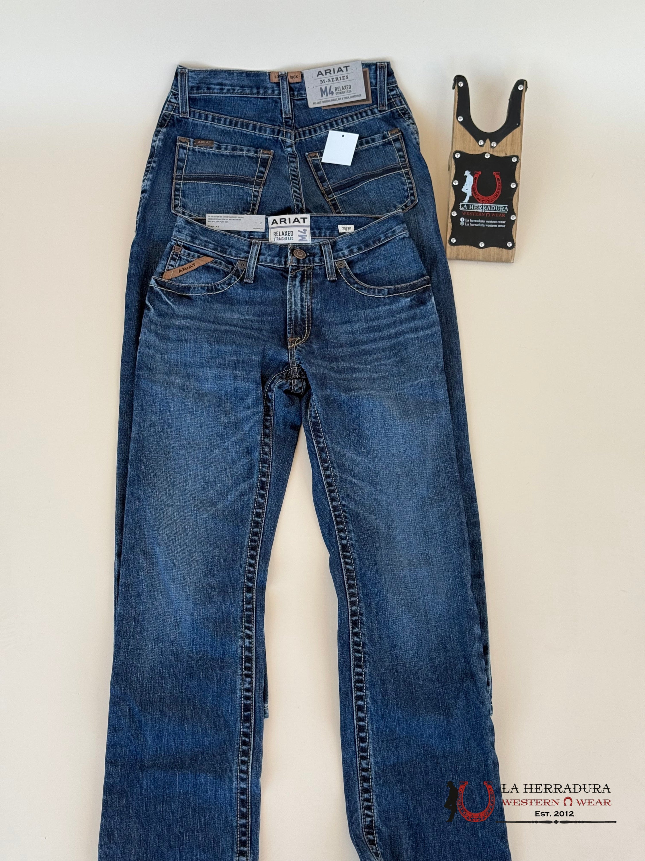 Ariat Mens Jean M4 Relaxed Straight- Newton Jeans