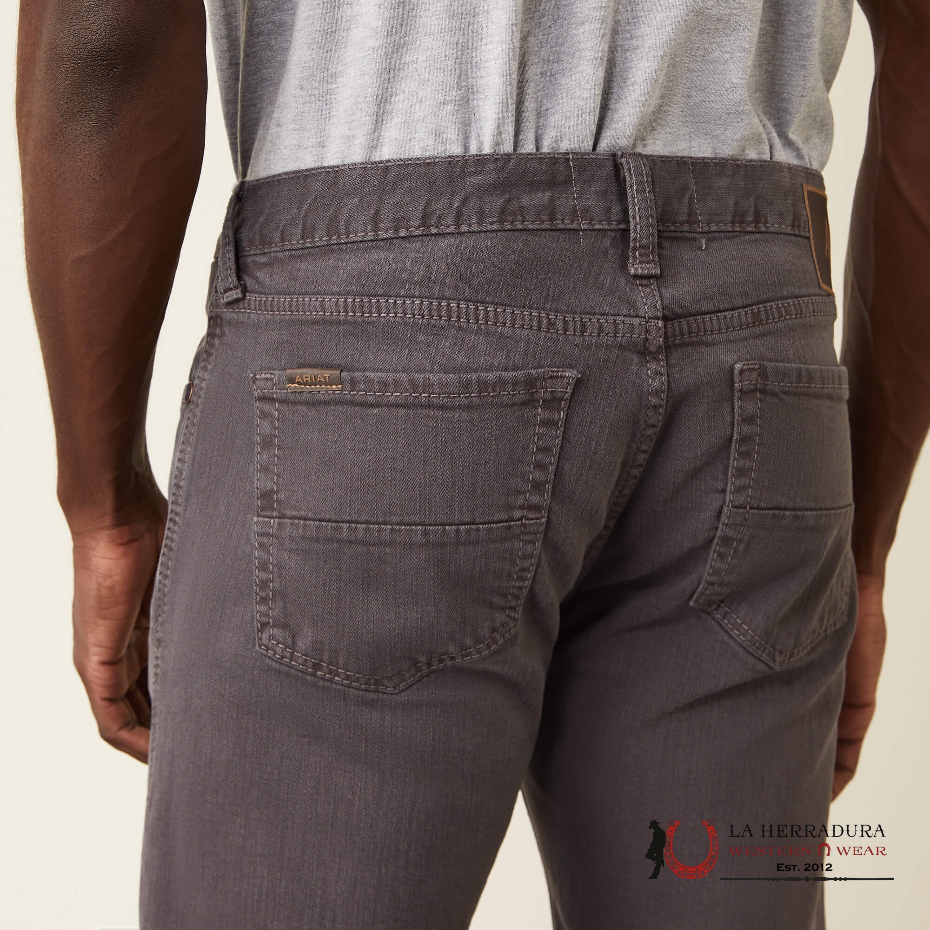 Ariat Mens Jean M7 Slim Fit Straight Leg Charcoal Jeans