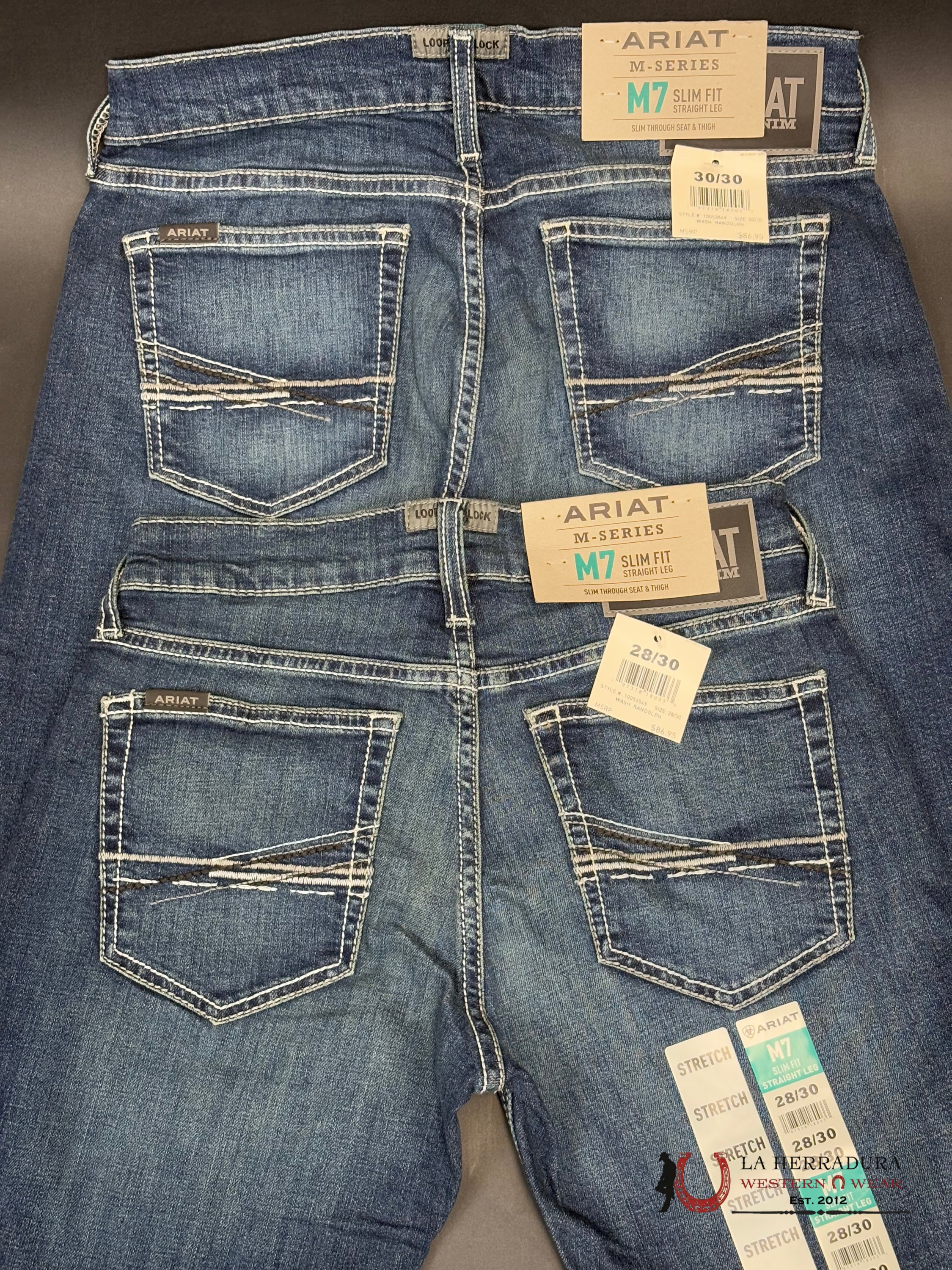 Ariat Mens Jean M7 Slim Fit Straight Leg Randolph Jeans