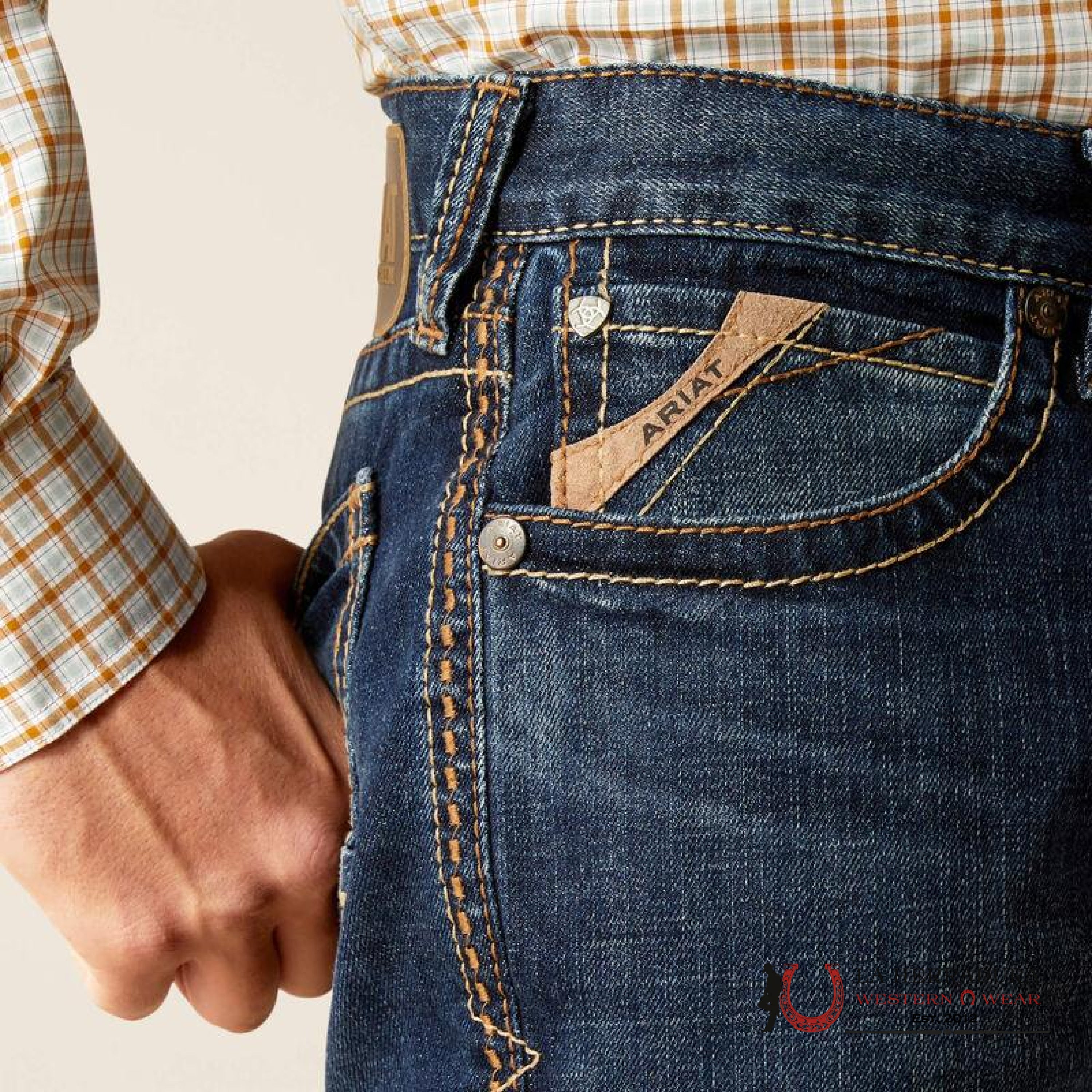 ARIAT MENS JEAN PINEDALE M7 SLIM FIT STRAIGHT LEG 10051601 ARIAT JEANS