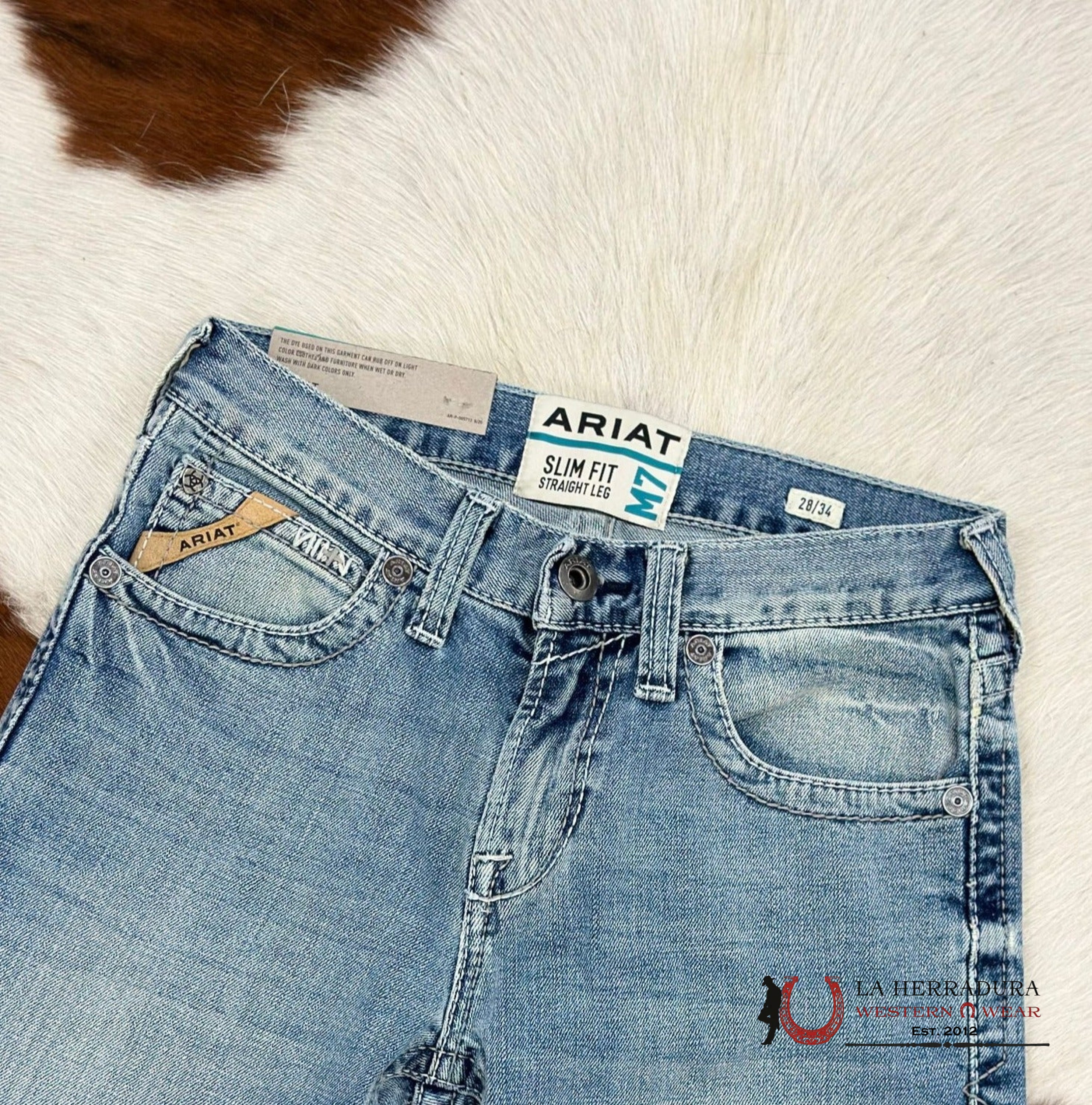 Ariat Mens Jean Shasta M7 Slim Fit Straight Leg Jeans