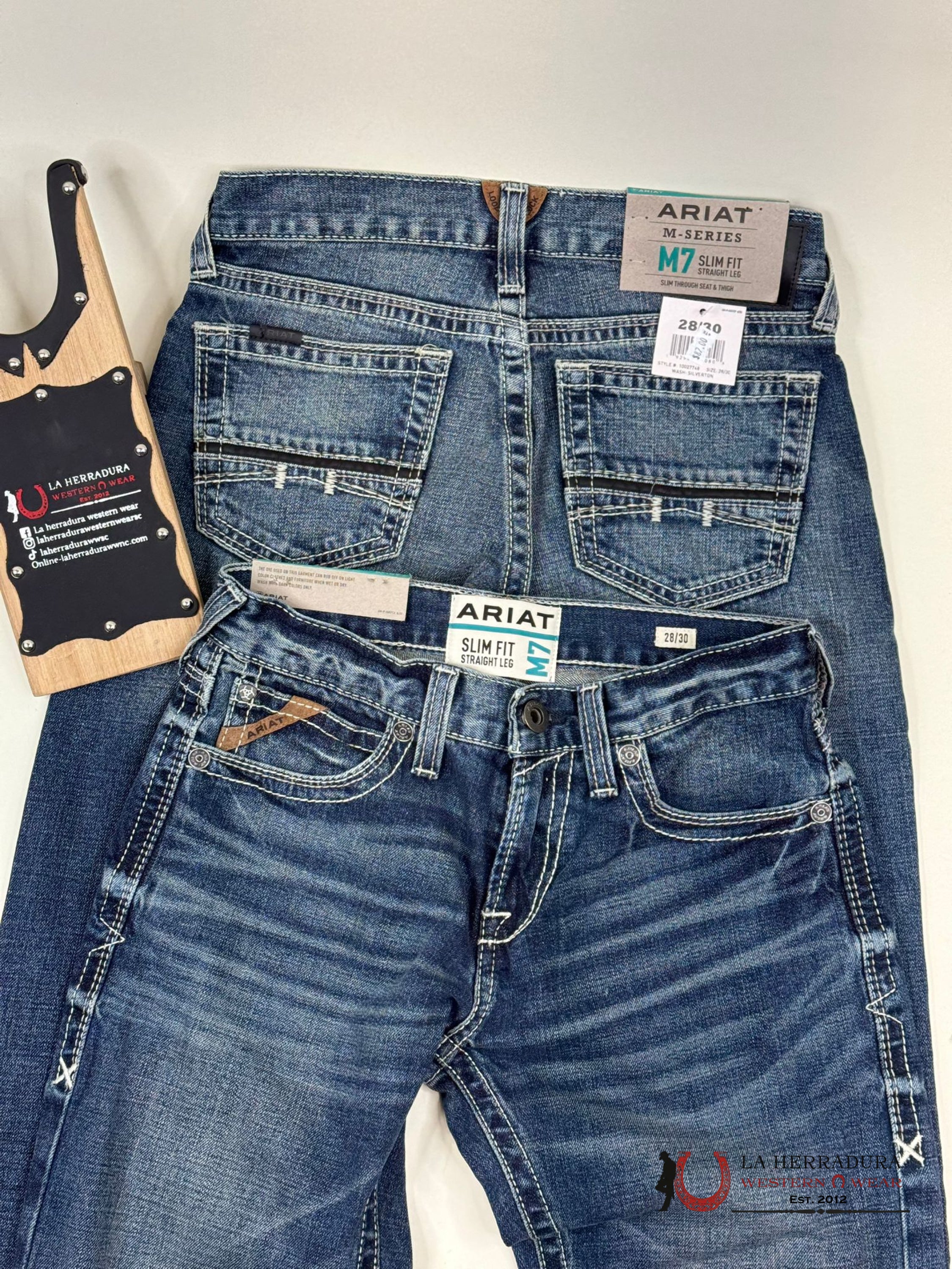 Ariat Mens Jean Silverton M7 Slim Fit Straight Leg Jeans