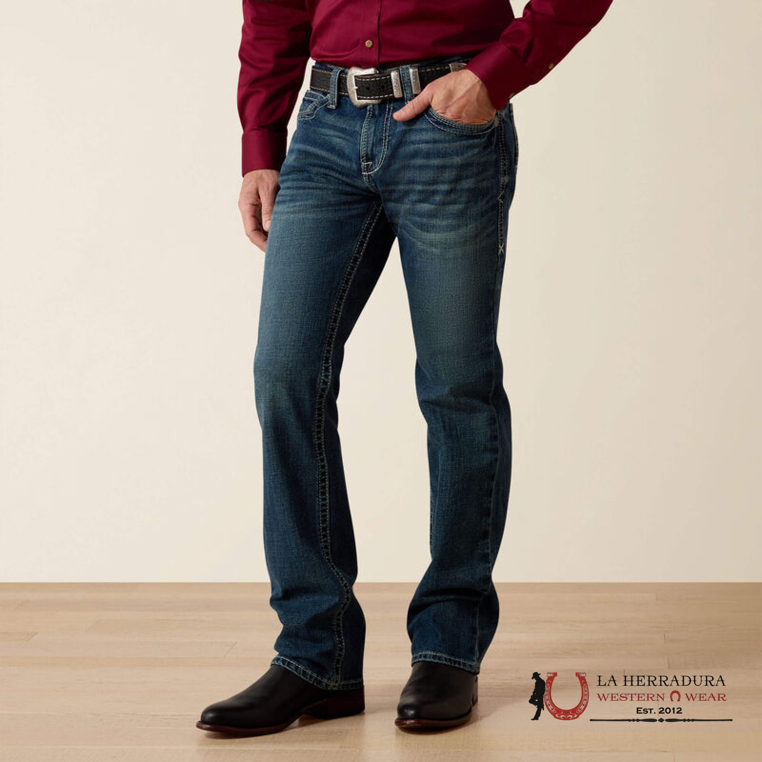 ARIAT MENS JEAN SILVERTON M7 SLIM FIT STRAIGHT LEG 10027748 ARIAT JEANS