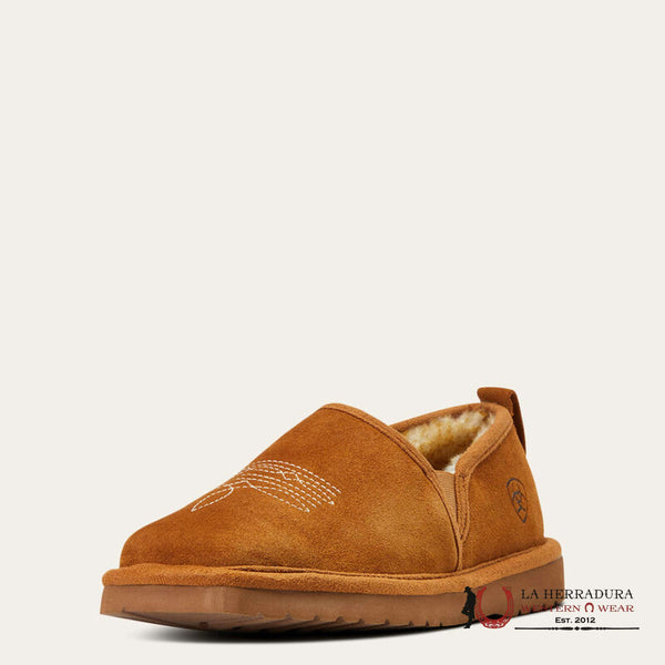 PANTUFLAS ARIAT LASSO PUNTA CUADRADA CASTAÑO PARA HOMBRE