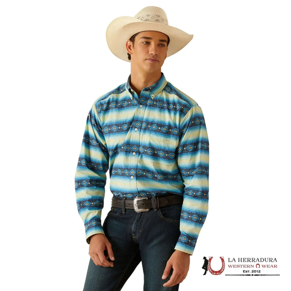 CAMISA DE MANGA LARGA PENN AZUL PARA HOMBRE ARIAT 10048383