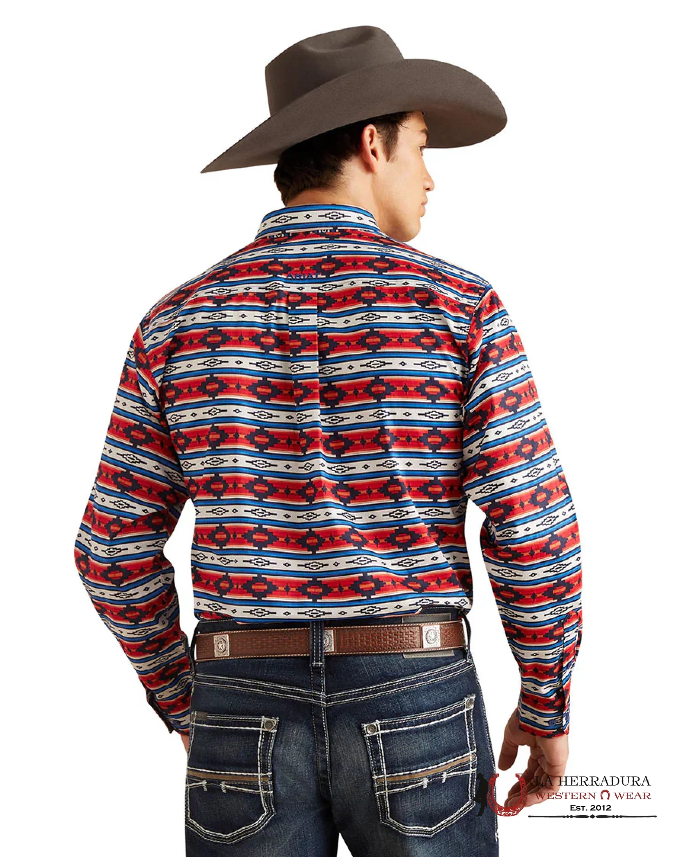 ARIAT MENS PICK FORD FITTED LONG SLEEVE SHIRT SANDSHELL 7207 ROPA HOMBRES