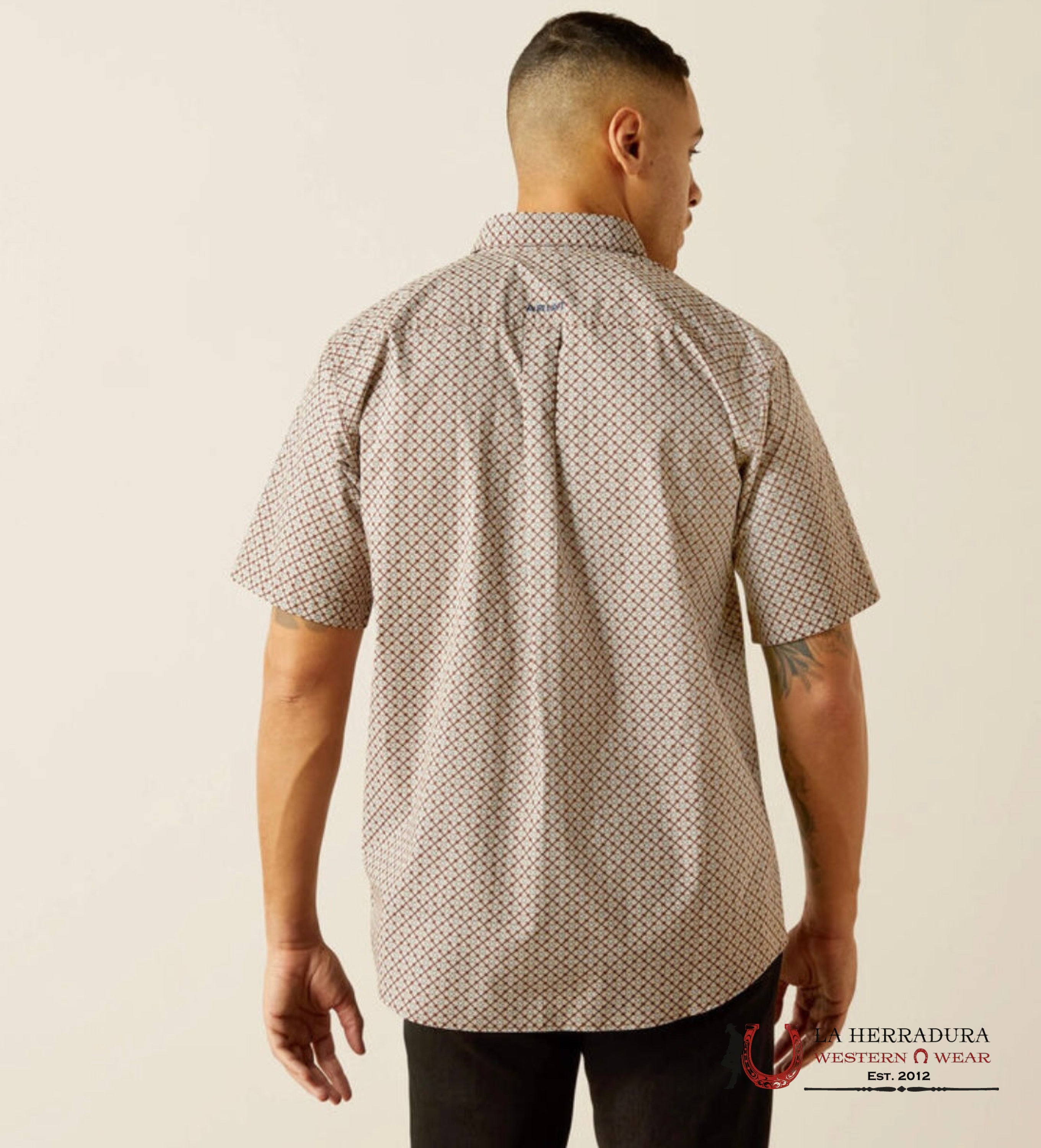 ARIAT MENS SHIRT CARMELO SS SHRT BROWN 10059012 ROPA HOMBRES