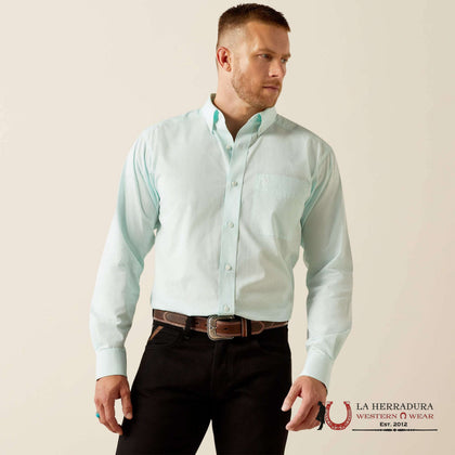 CAMISA MINT DE MANGA LARGA SLUB SÓLIDA PARA HOMBRE ARIAT - 10055116