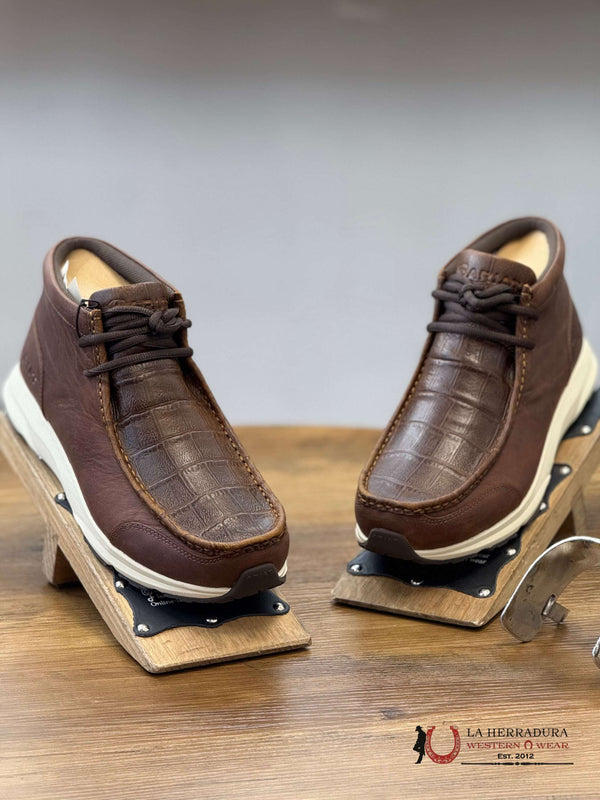 ARIAT PARA HOMBRE SPITFIRE ESTAMPADO COCODRILO MARRÓN/MARRÓN RÚSTICO 10061197