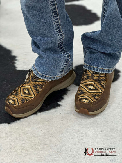 ARIAT MENS SPITFIRE H2O OLD EARTH- BROWN SOUTHWEST PRINT 10051001