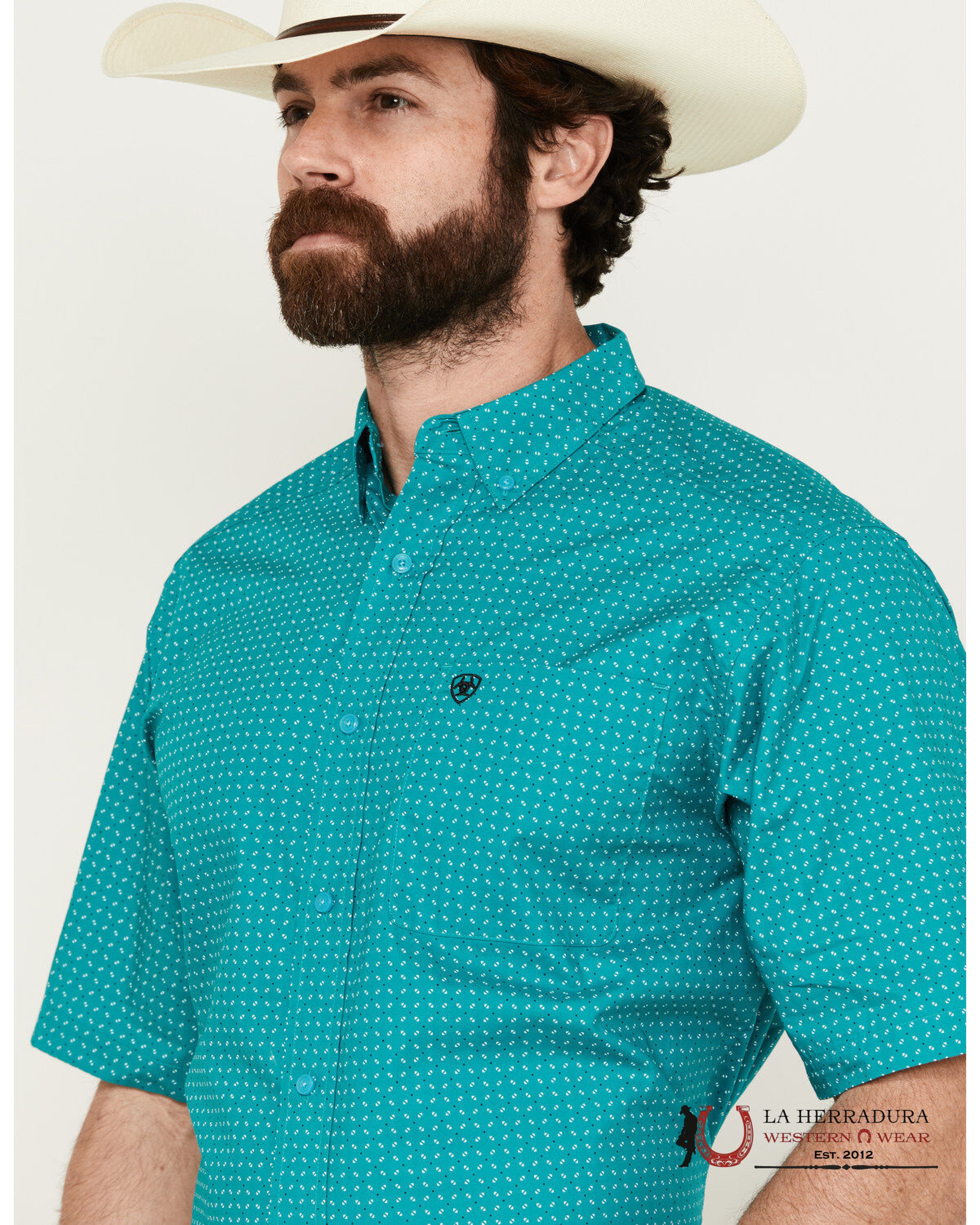 ARIAT MENS Steele Short Sleeve Shirt - 1527 ROPA HOMBRES