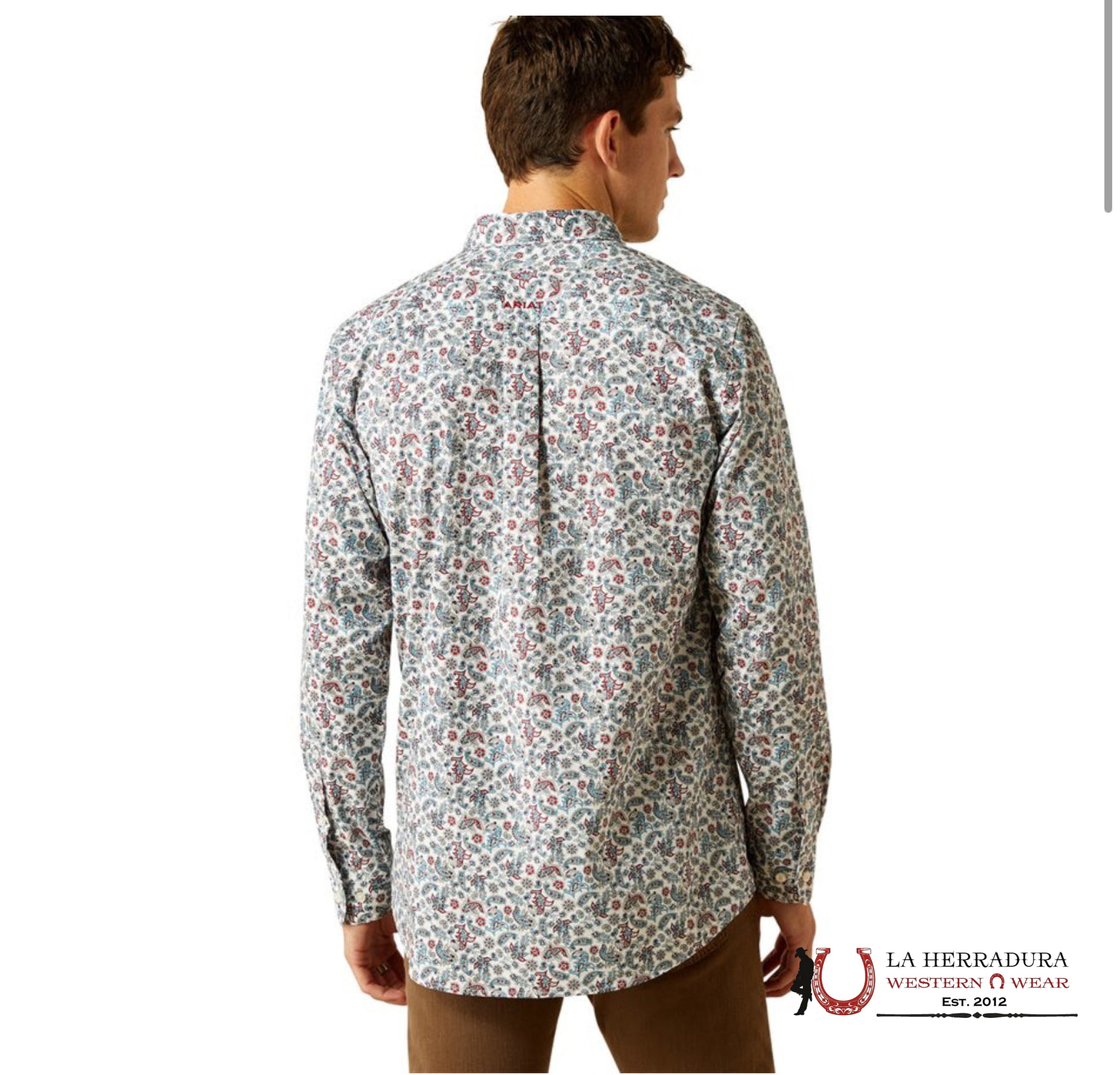 ARIAT MENS Stiles Light Blue Longsleeve Shirt - 8996 ROPA HOMBRES