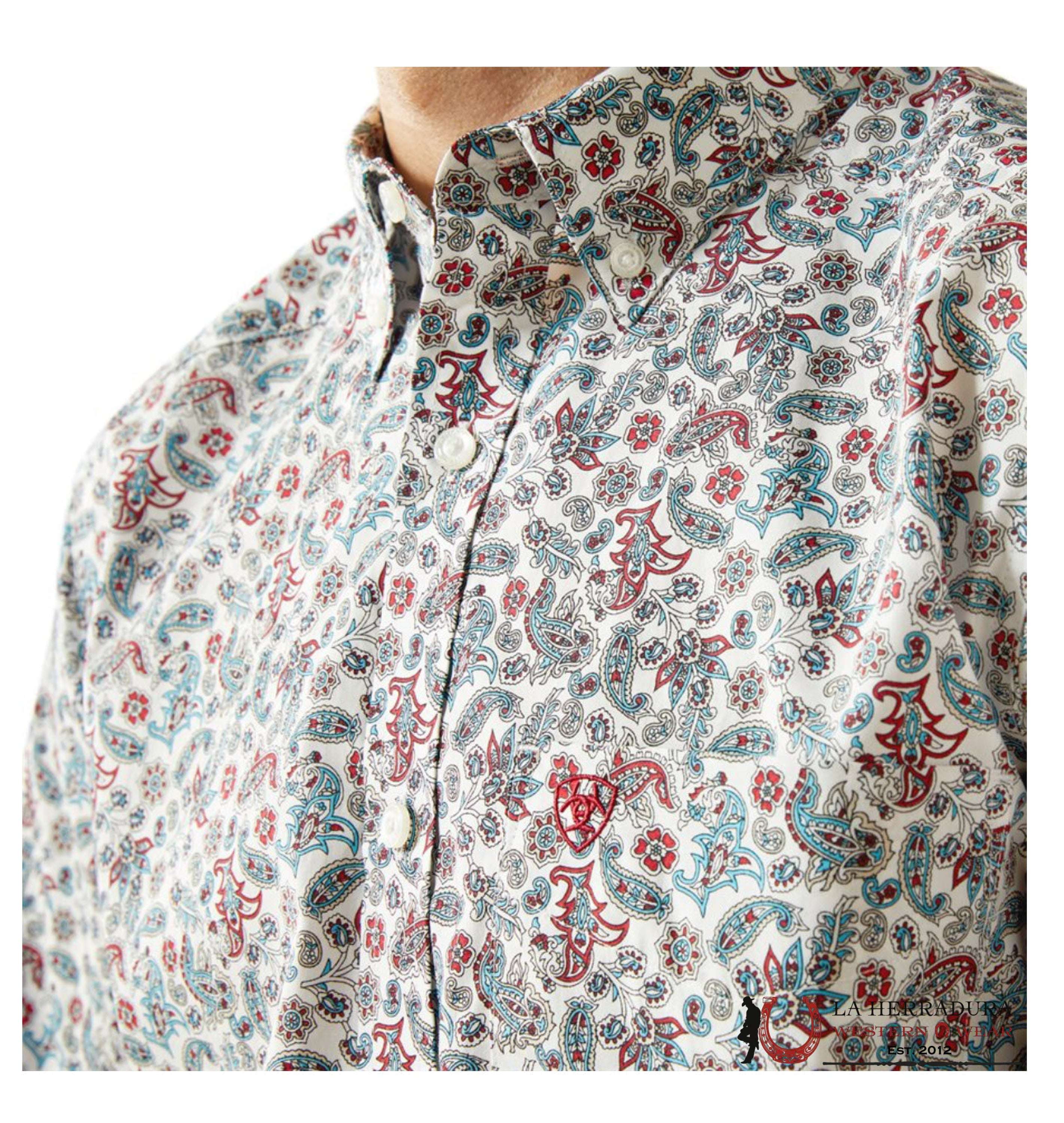 ARIAT MENS Stiles Light Blue Longsleeve Shirt - 8996 ROPA HOMBRES