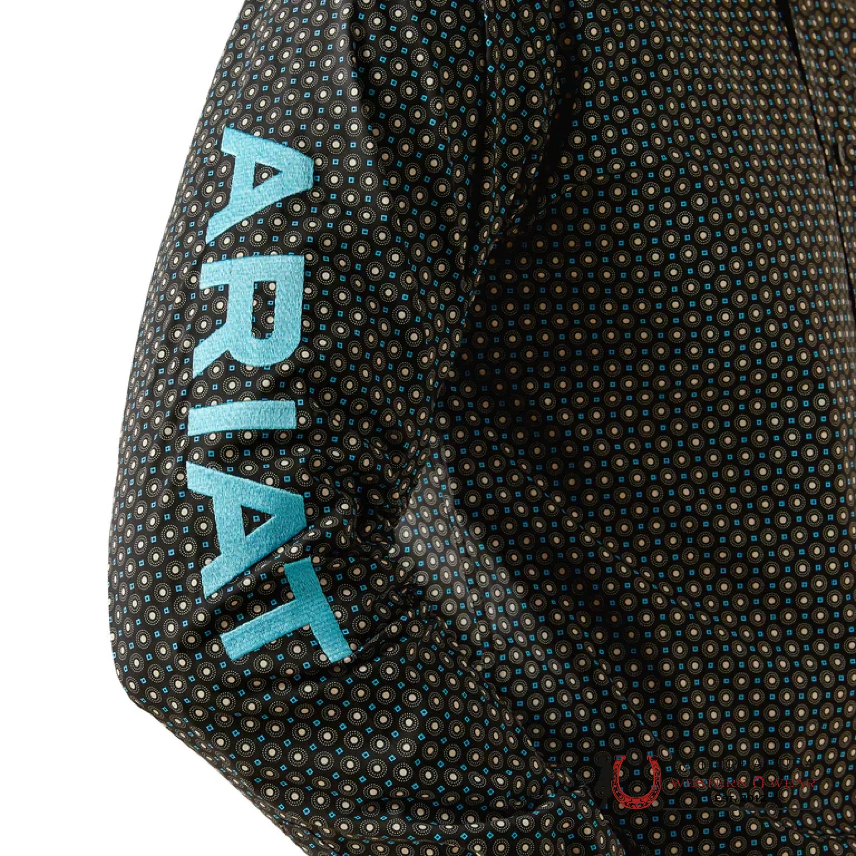 ARIAT MENS Team Abel Black/Blue Long Sleeve Shirt With Western Print - 8738 ROPA HOMBRES