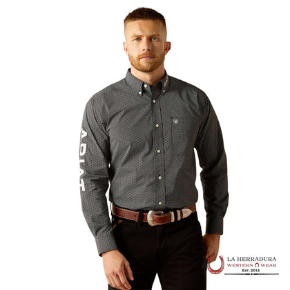 CAMISA ARIAT HOMBRE TEAM FOWLER NEGRO/BLANCO - 10058960