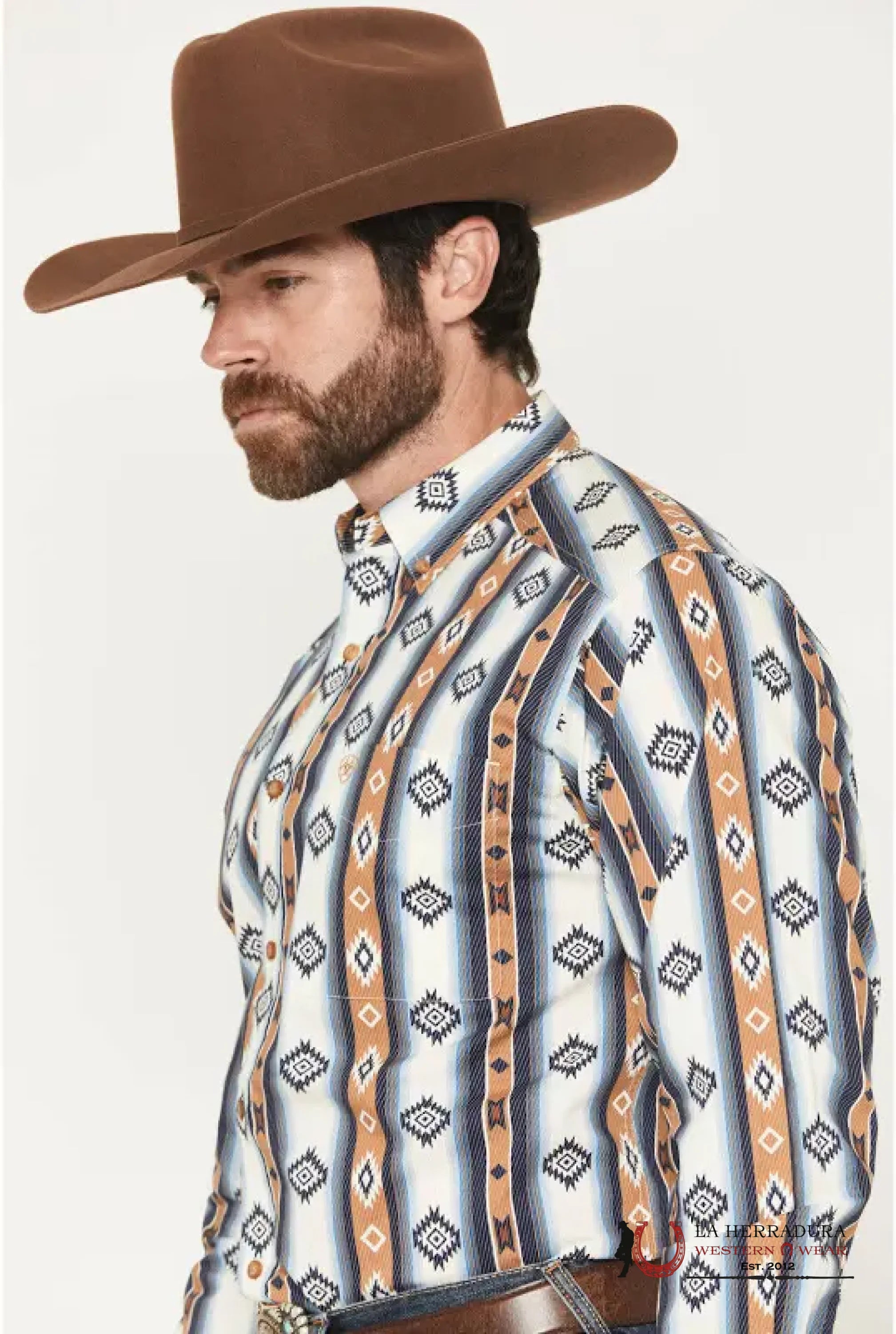 ARIAT MENS TEAM PORTLAND FITTED LS SHIRT BLUE 10062236 ROPA HOMBRES