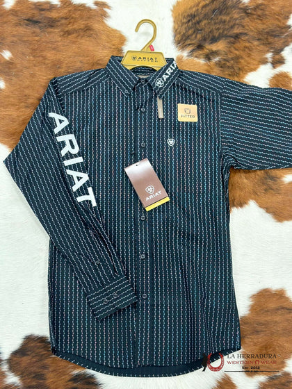 ARIAT MENS TEAM WOODSON FITTED LONG SLEEVE SHIRT-10046287￼
