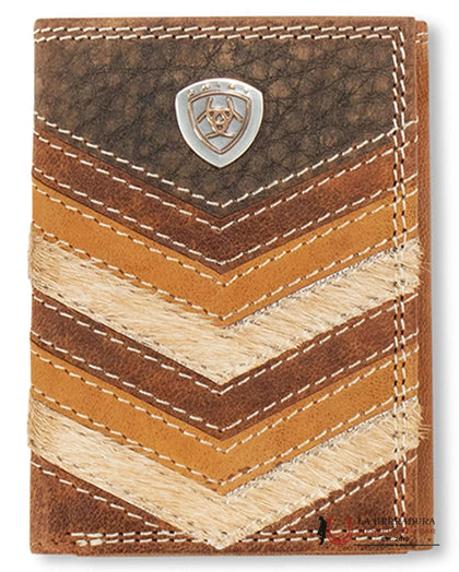 ARIAT MENS TRI FOLD BROWN WALLET-A3563797