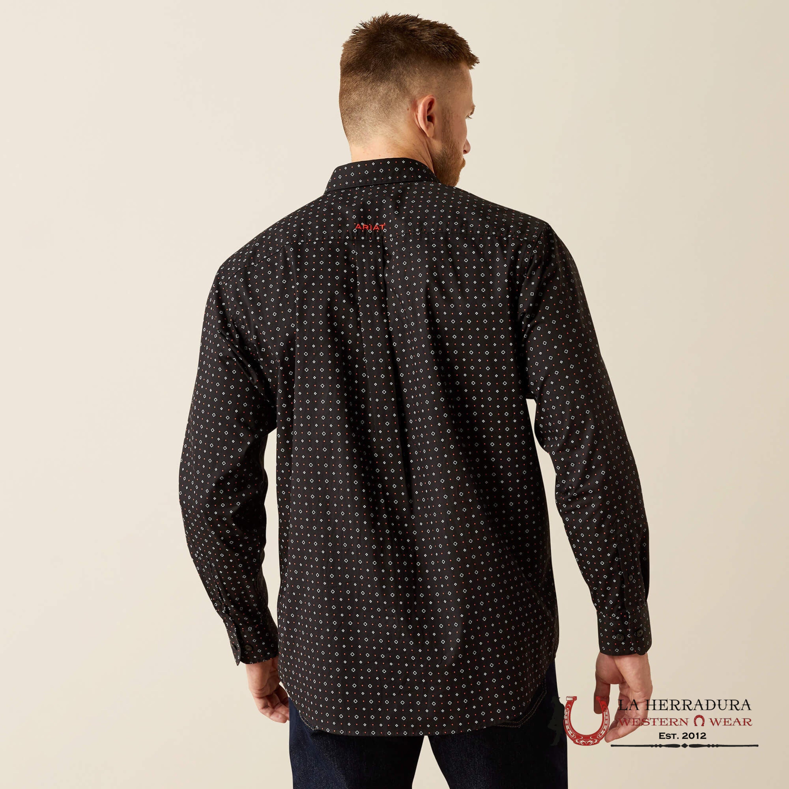 ARIAT MENS Westbrook Black Long Sleeve Shirt - 8764 ROPA HOMBRES