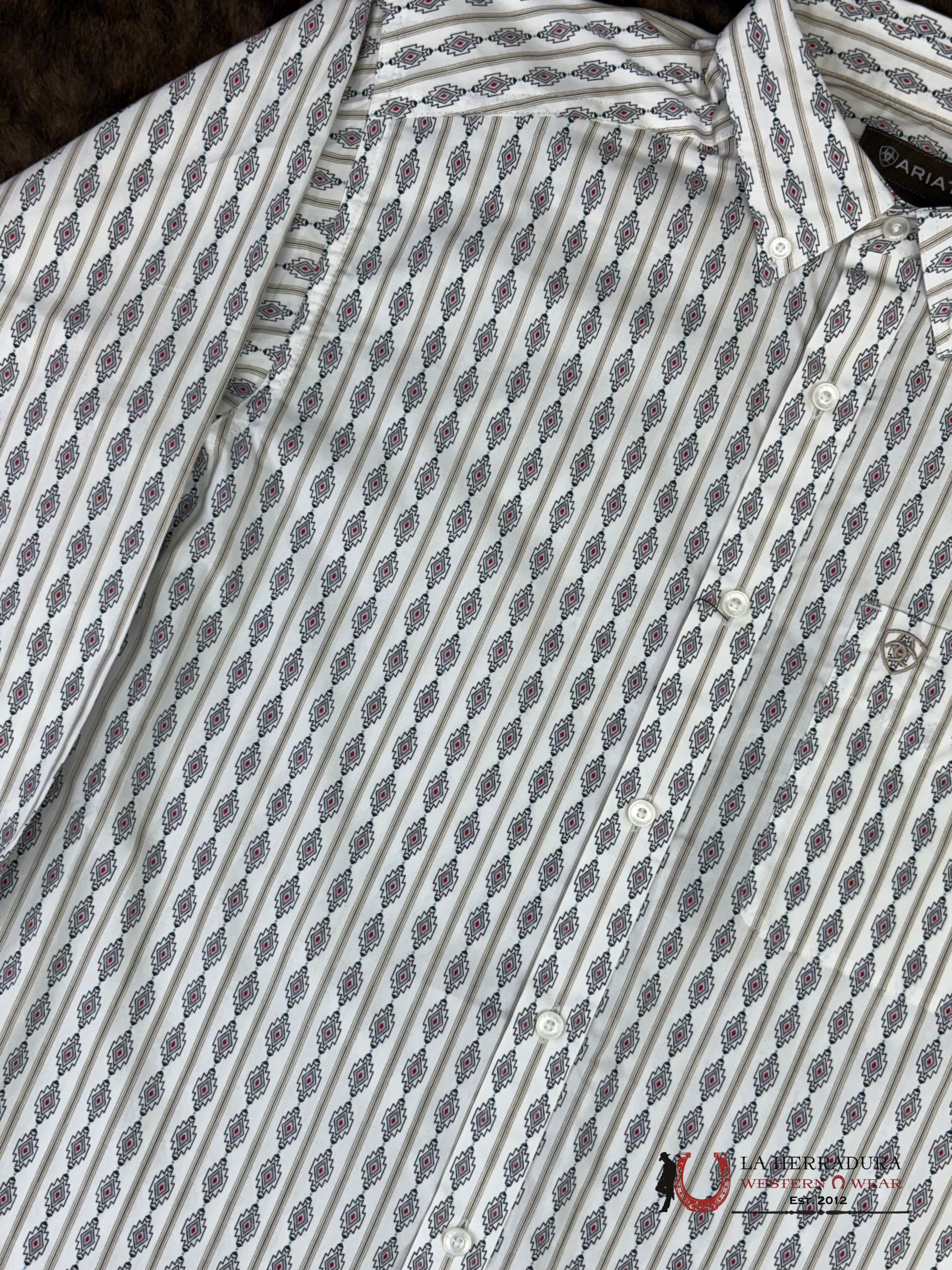 ARIAT MENS William White Long Sleeve With Aztec Print Shirt - 8763 ROPA HOMBRES