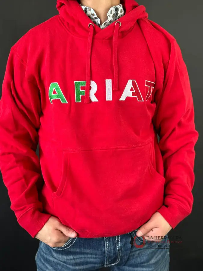 Ariat Mexico Hoodie Red Indpdt Smu - 3121 Ropa Hombres