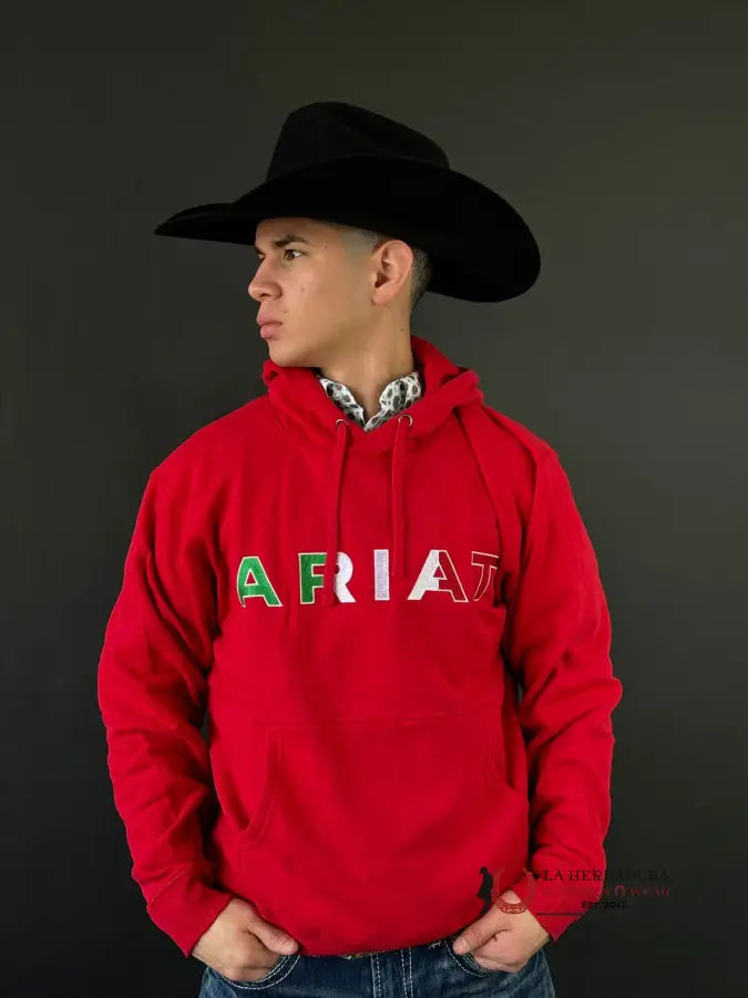 Ariat Mexico Hoodie Red Indpdt Smu - 3121 Ropa Hombres