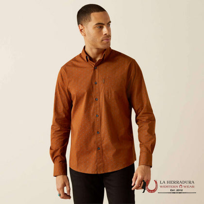 ARIAT MICKEY MODERN FIT LONG SLEEVE SHIRT BROWN - 10054062