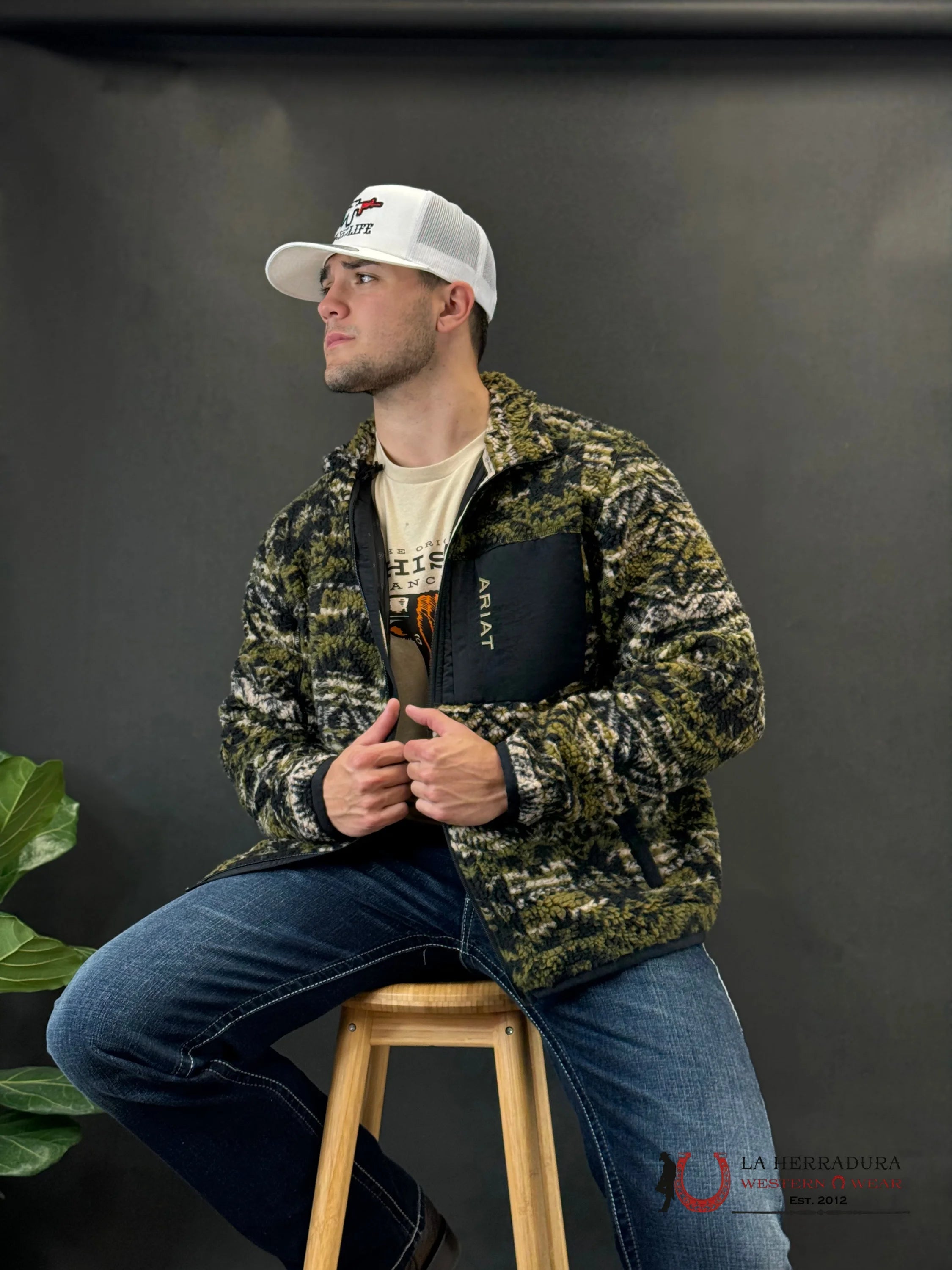 Ariat Olive Leaf Mammoth Sweater Ropa Hombres