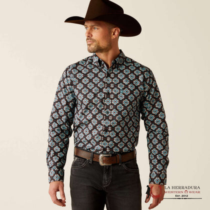 ARIAT PAIGE FITTED LONG SLEEVE SHIRT BLACK - 10053919