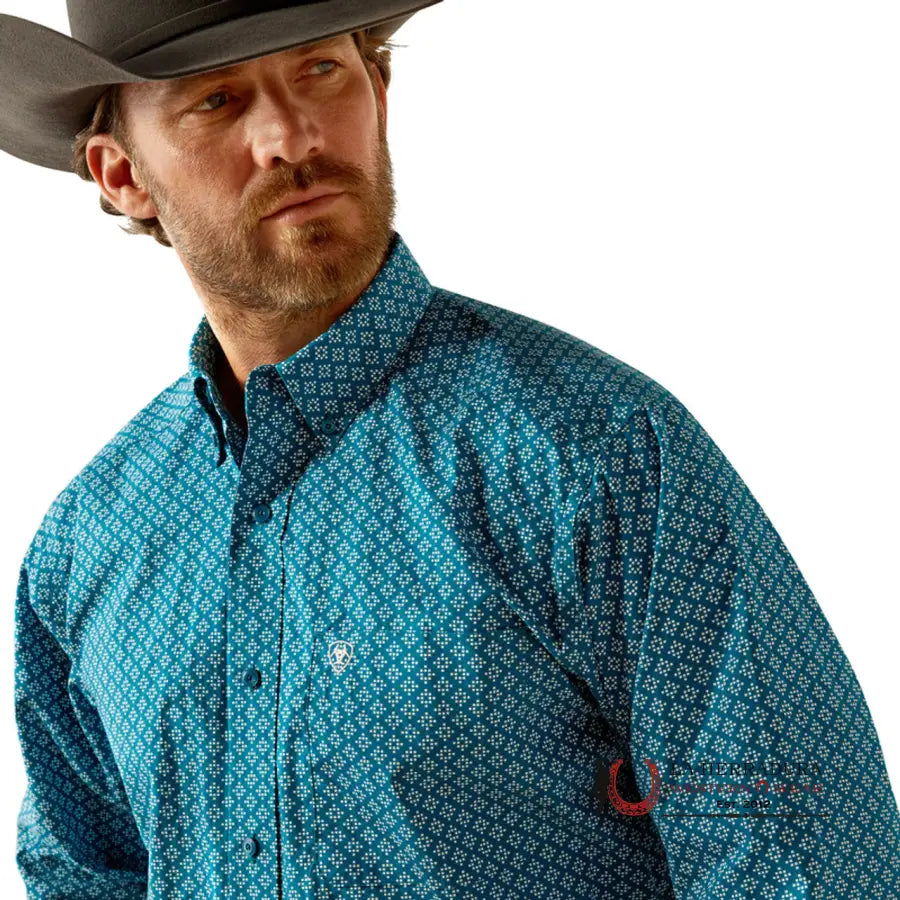 Ariat Petey Long Sleeve Shirt Dark Teal - 3923 Ropa Hombres