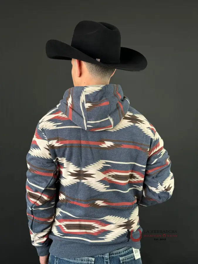 Ariat Printed Chimayo Hoodie Navy Ropa Hombres