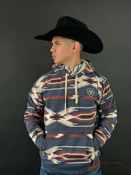 ARIAT PRINTED CHIMAYO HOODIE NAVY-10046026