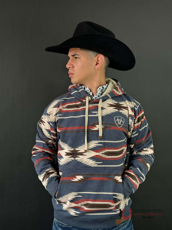 ARIAT PRINTED CHIMAYO HOODIE NAVY-10046026