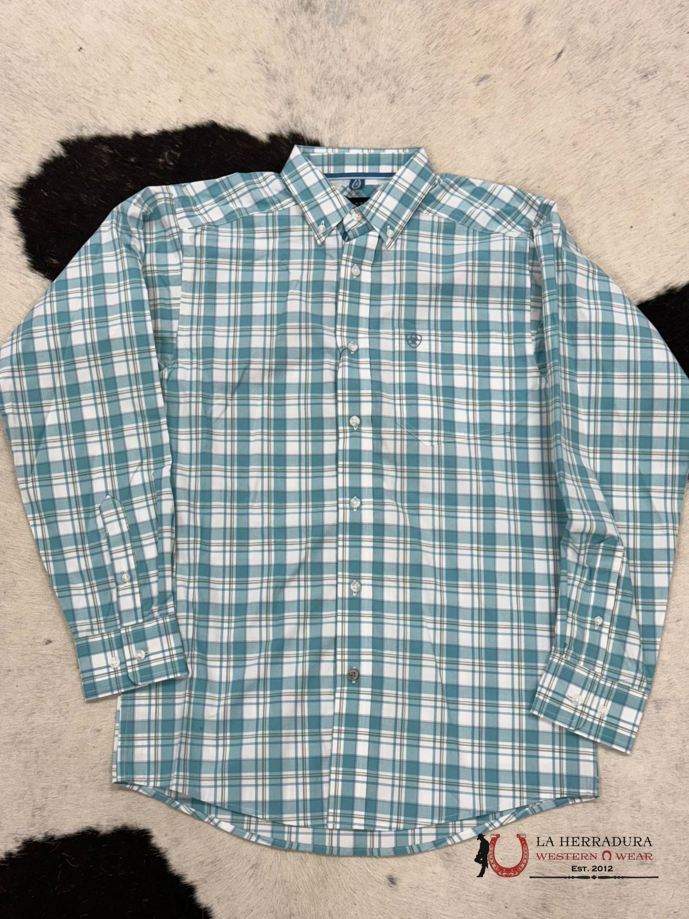 Ariat Pro Edward Dark Blue Long Sleeve Shirt Ropa Hombres