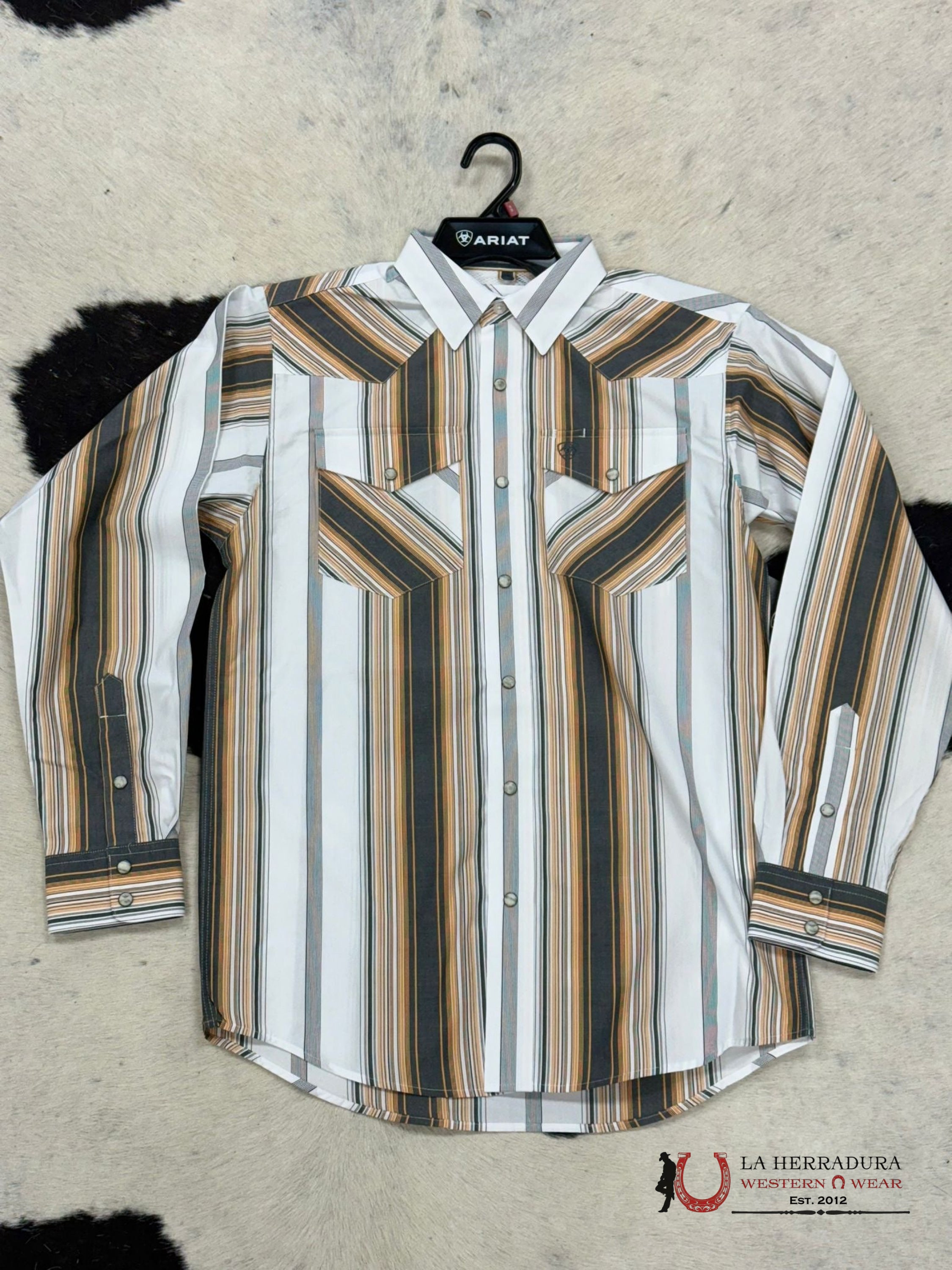 Ariat Pro Evan Black Snap Long Sleeve Shirt Ropa Hombres