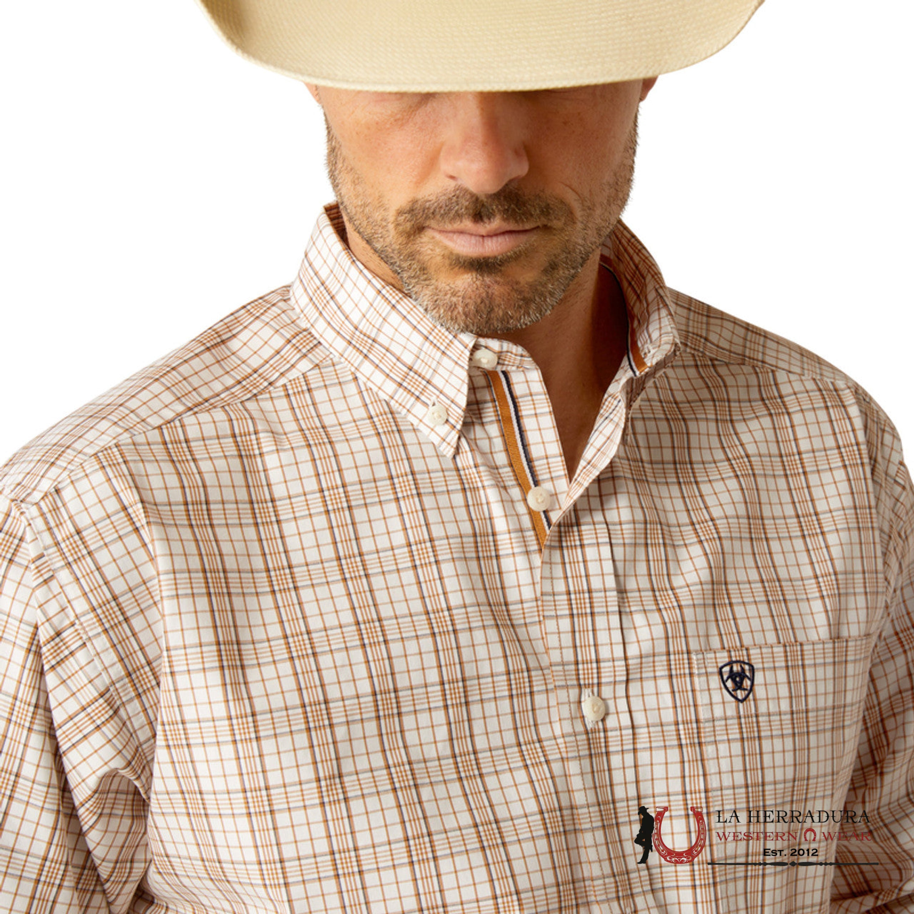 Ariat Pro Jase Long Sleeve Light Brown - 4743 Ropa Hombres