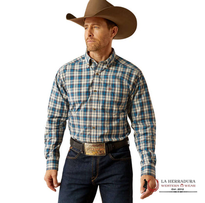 ARIAT PRO PARRIN LONG SLEEVE SHIRT TEAL- 10053872