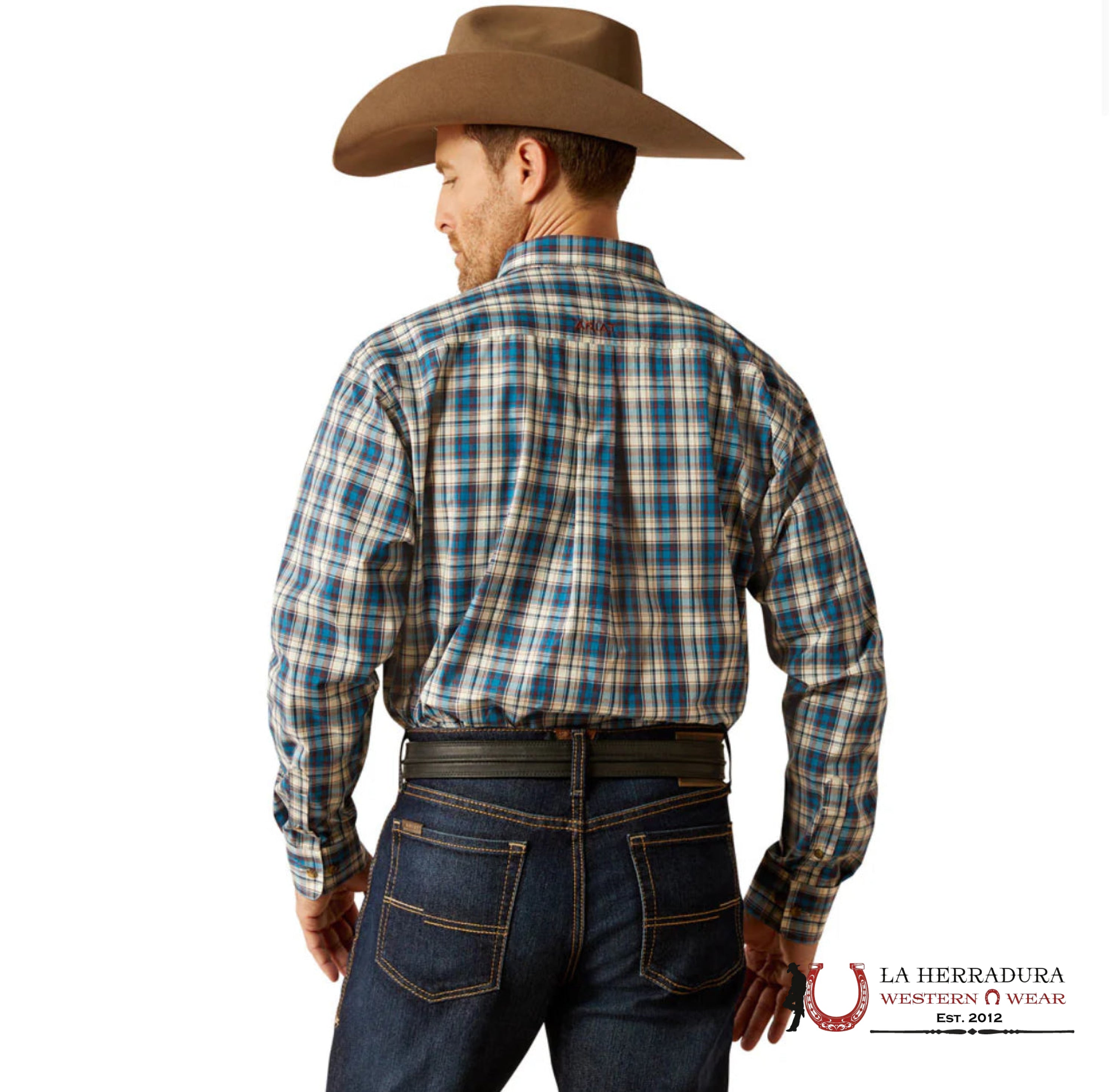 Ariat Pro Parrin Long Sleeve Shirt Teal - 3872 Ropa Hombres