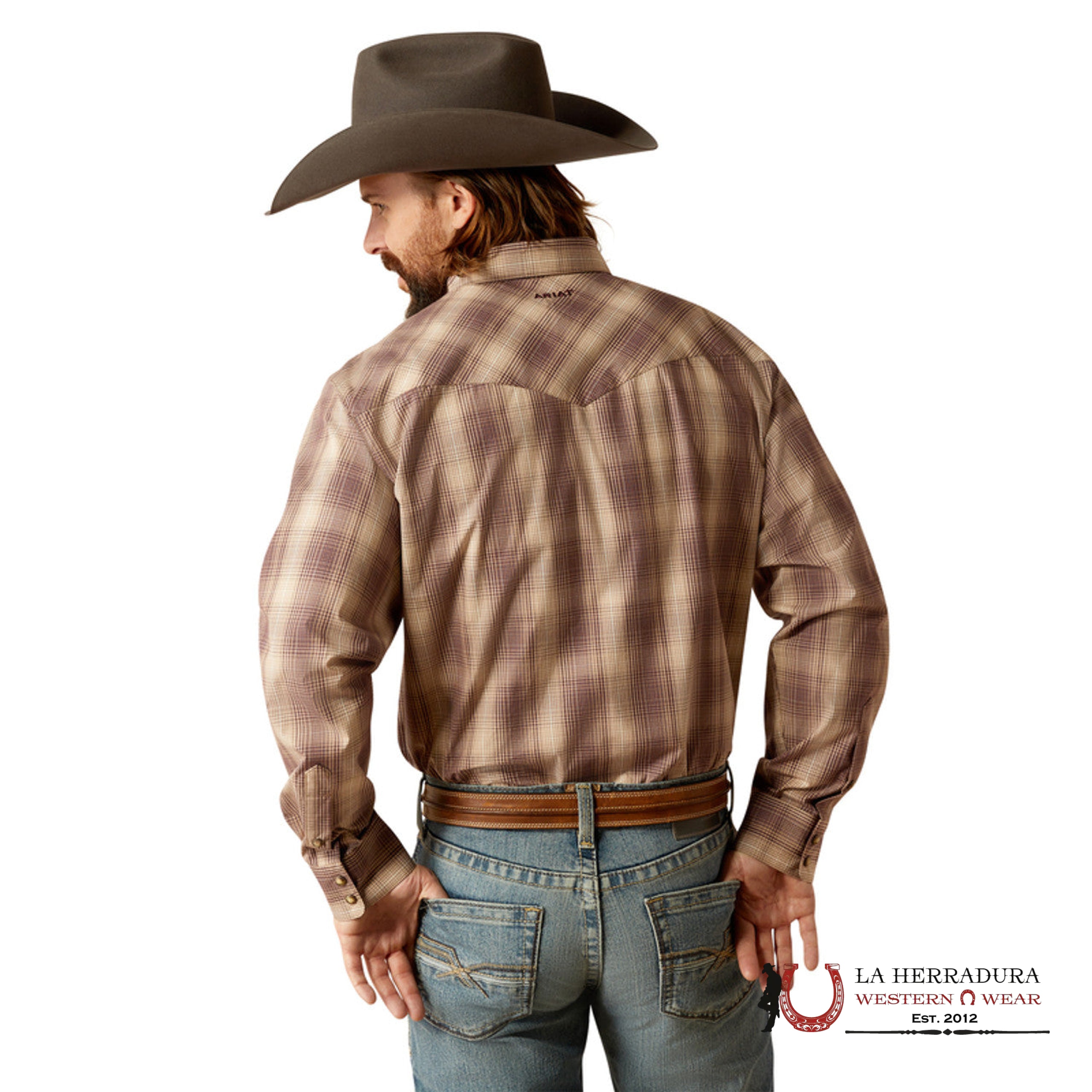 Ariat Pro Rex Brown Long Sleeve Shirt Ropa Hombres