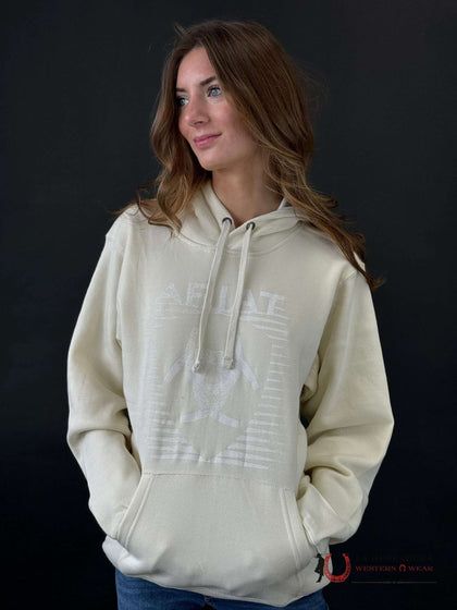 Ariat REAL FADDING LINES HOOD WHITE ONYX HOODIE-6451