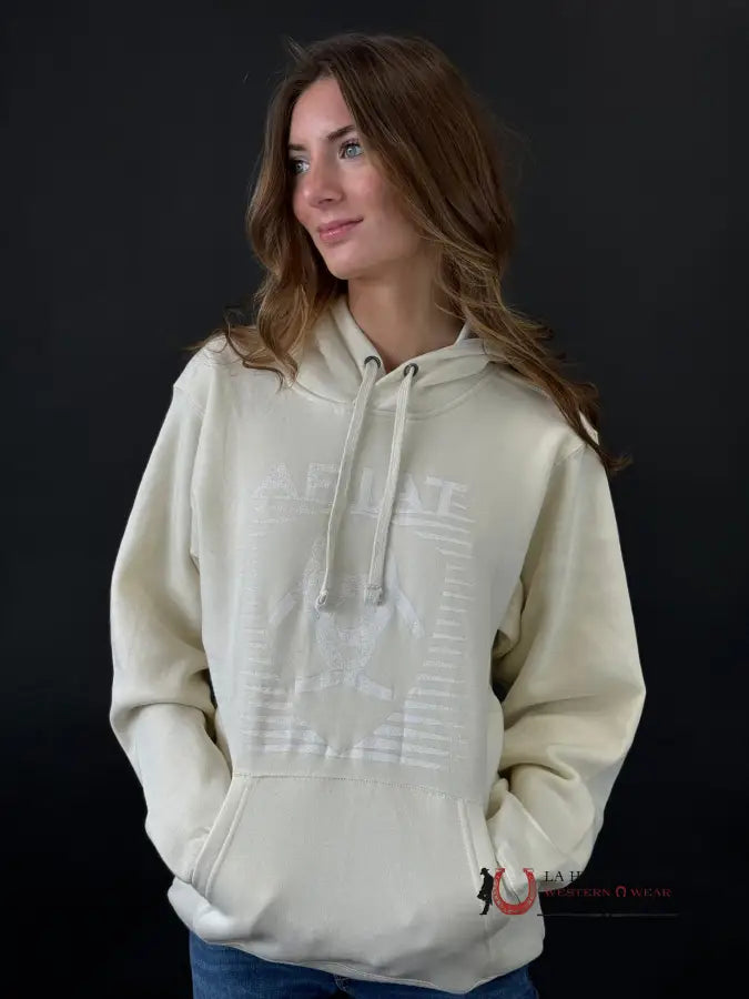 Ariat Real Fadding Lines Hood White Onyx Hoodie-6451 Ropa Mujeres