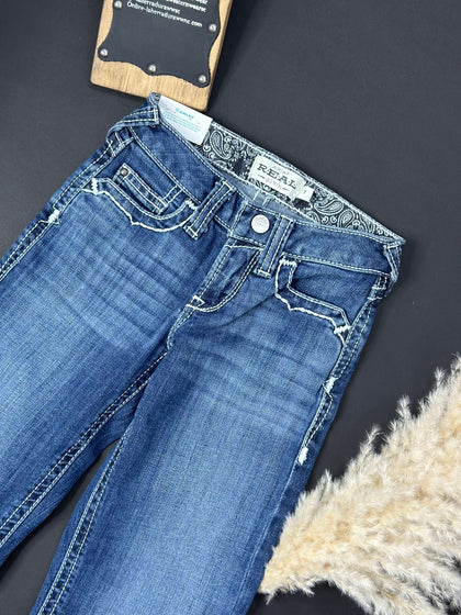 ARIAT REAL GIRLS DRESDEN BOOT CUT JEAN- 10025984