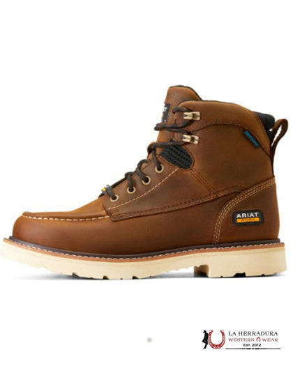 ARIAT WORK REBAR "LIFT 6" H20 DISTRESSED BROWN PUNTA REDONDA 10046877